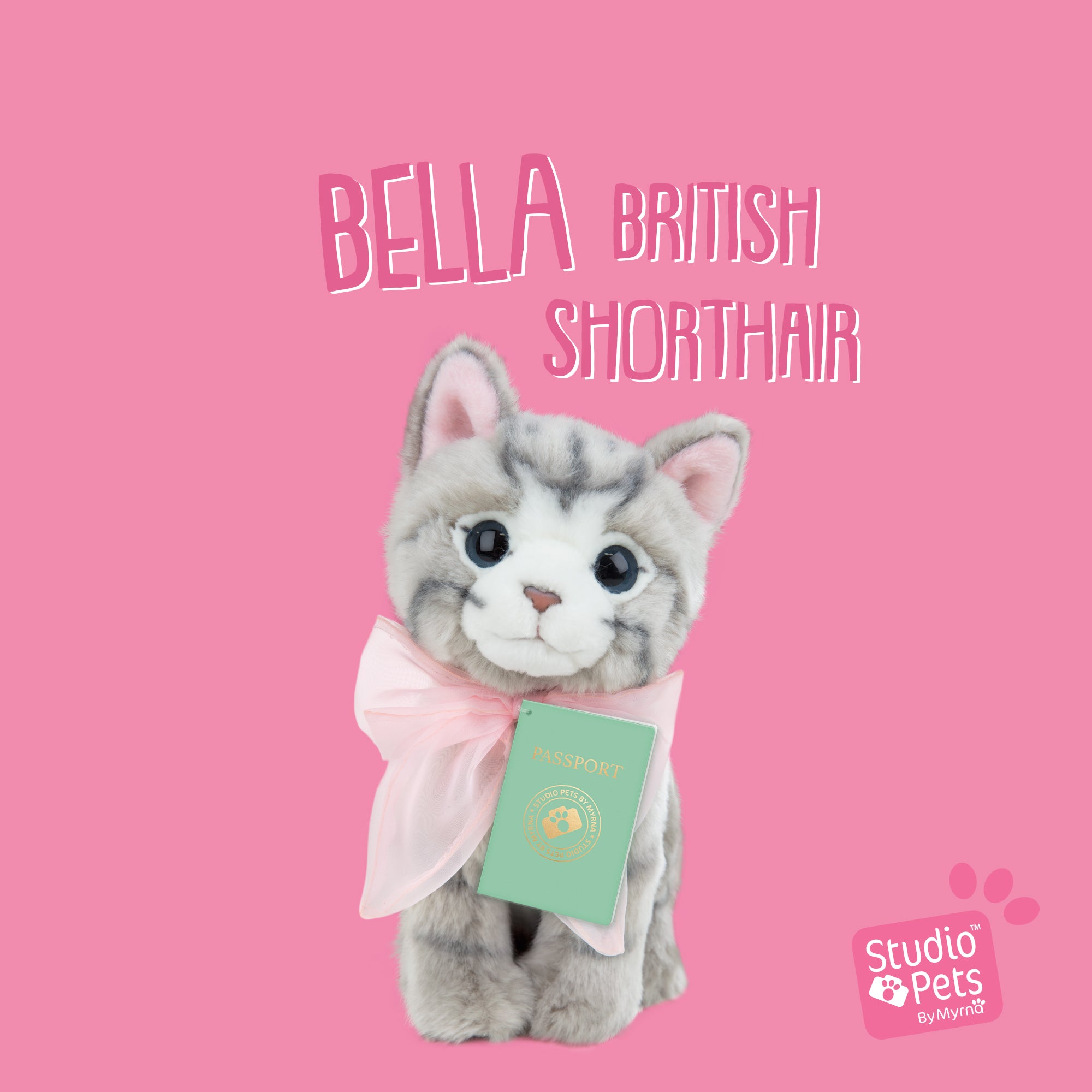 Ontmoet Bella – Onze Britse Korthaar Kitten Knuffel van 23 cm uit de Premium Collectie