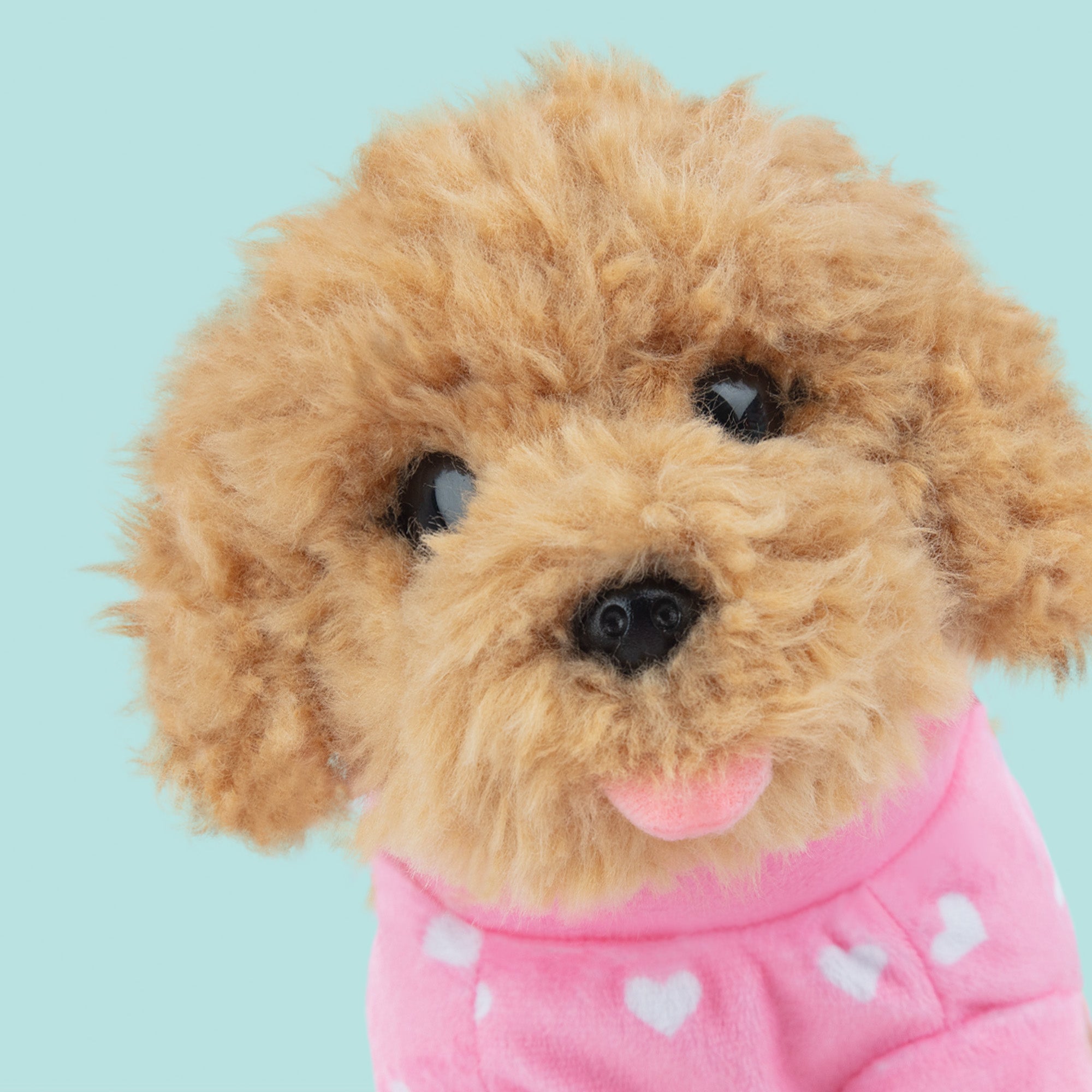 Pluche knuffelhond Toy Poedel 23cm  - Set met koffertje