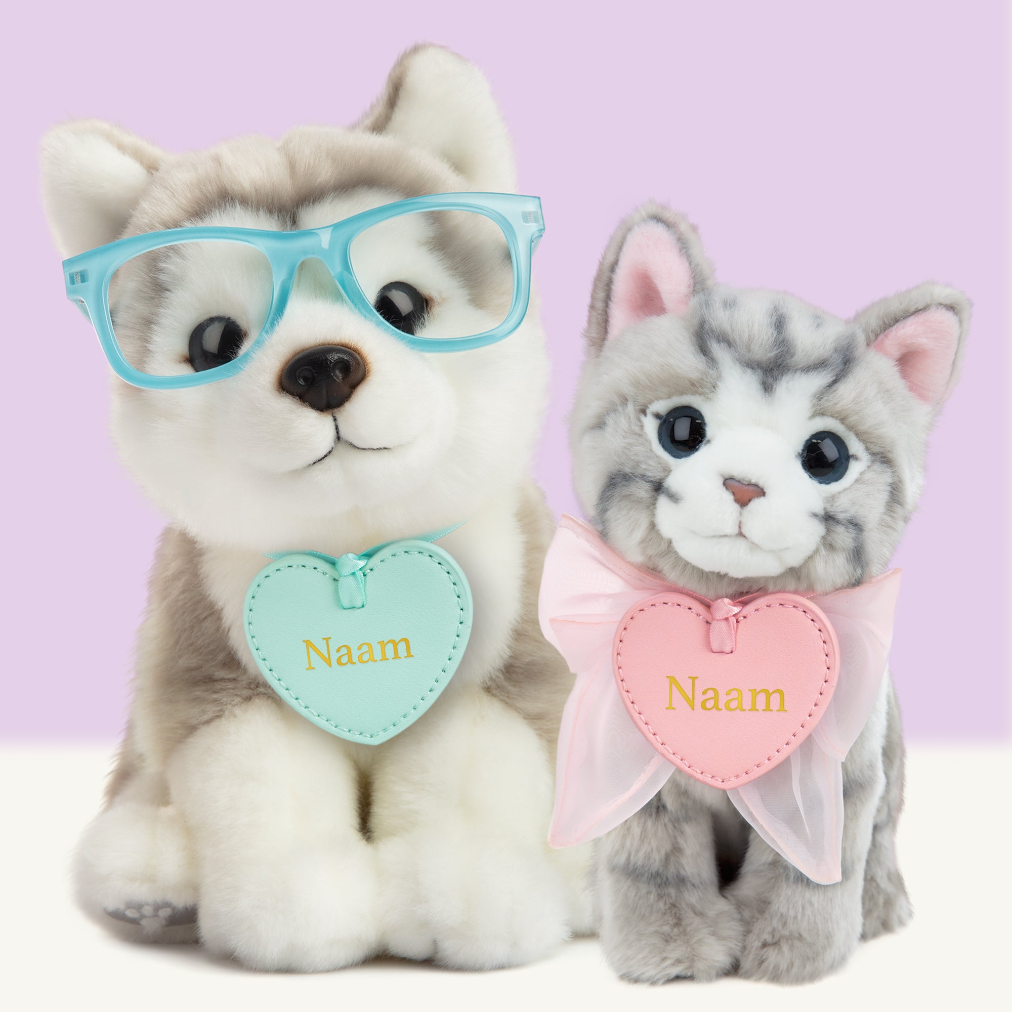 PU Naam Tag - Gepersonaliseerd in de vorm van een hartje