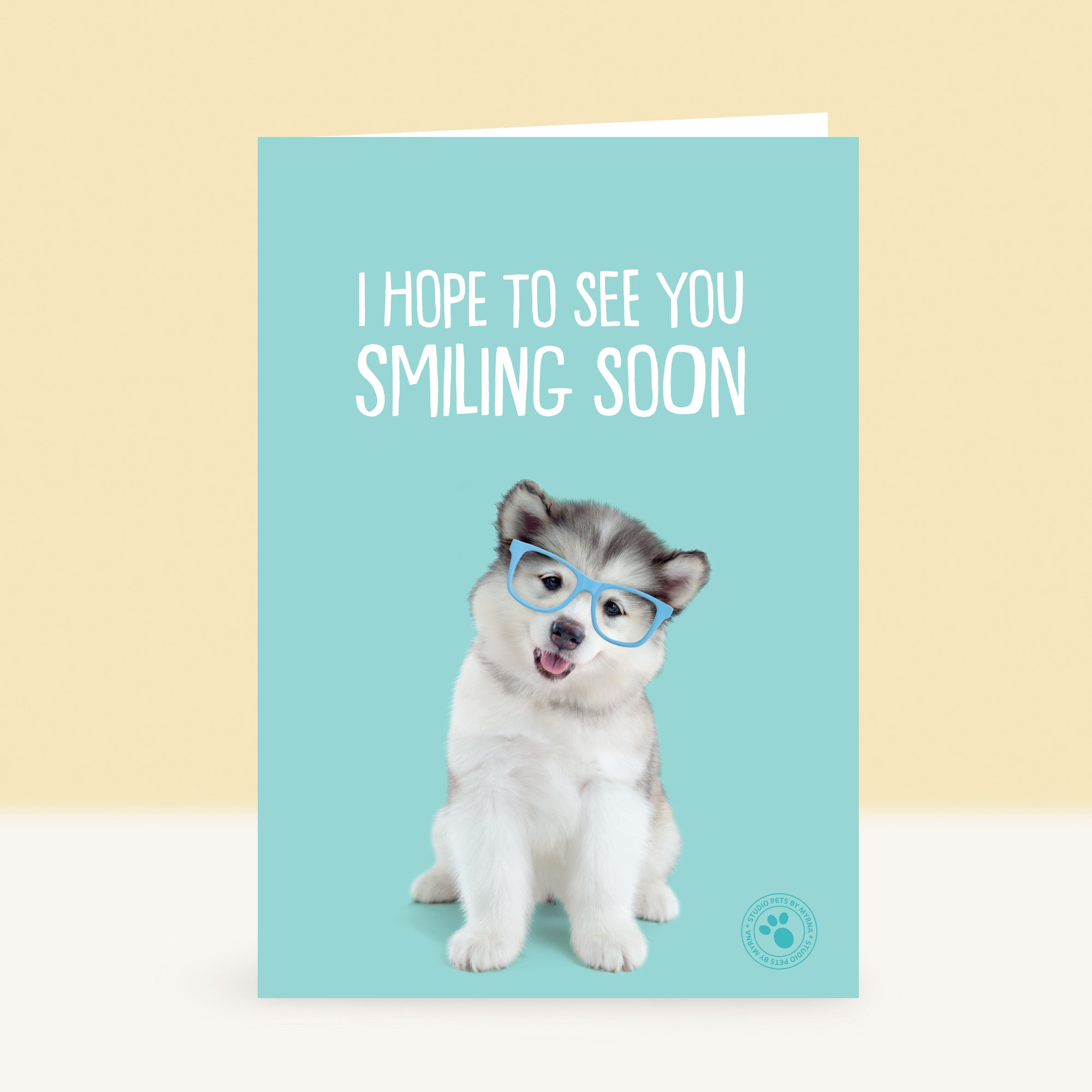 Puppy Beterschapskaart - Wolfie de Alaskan Malamute