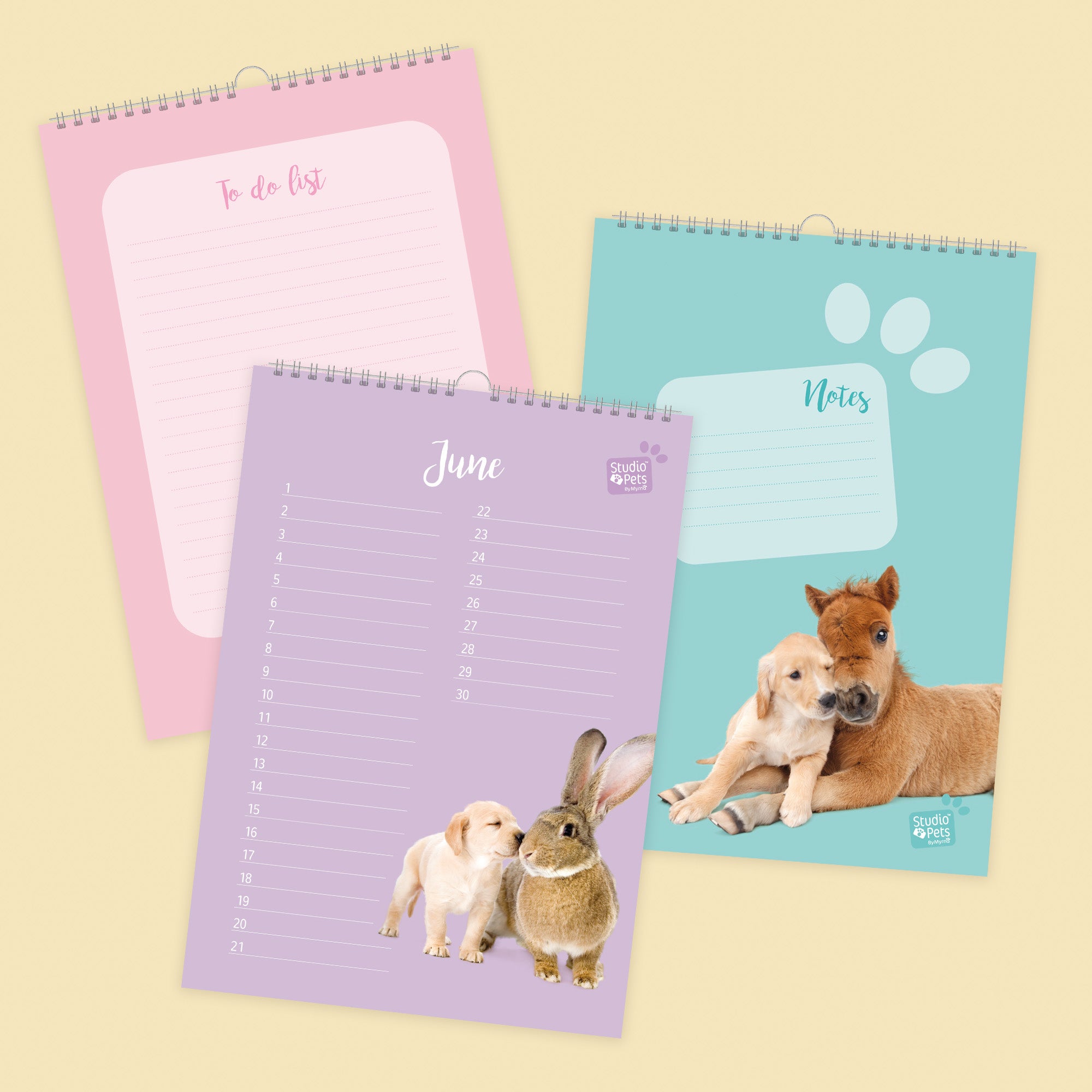 Verjaardagskalender Maandplanner - Baby Dieren Vriendjes Editie