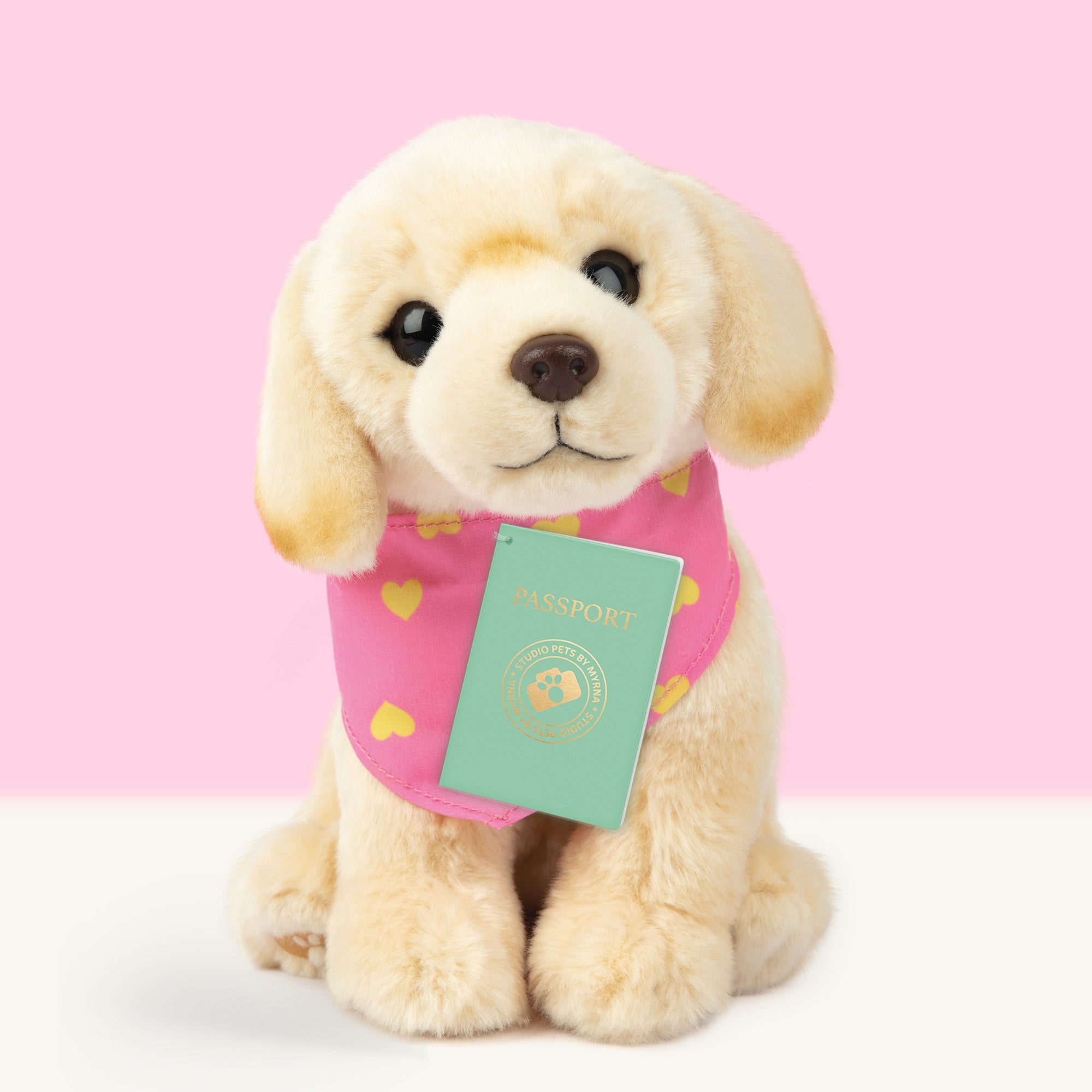 Pluche knuffelhond Blonde Labrador 23cm