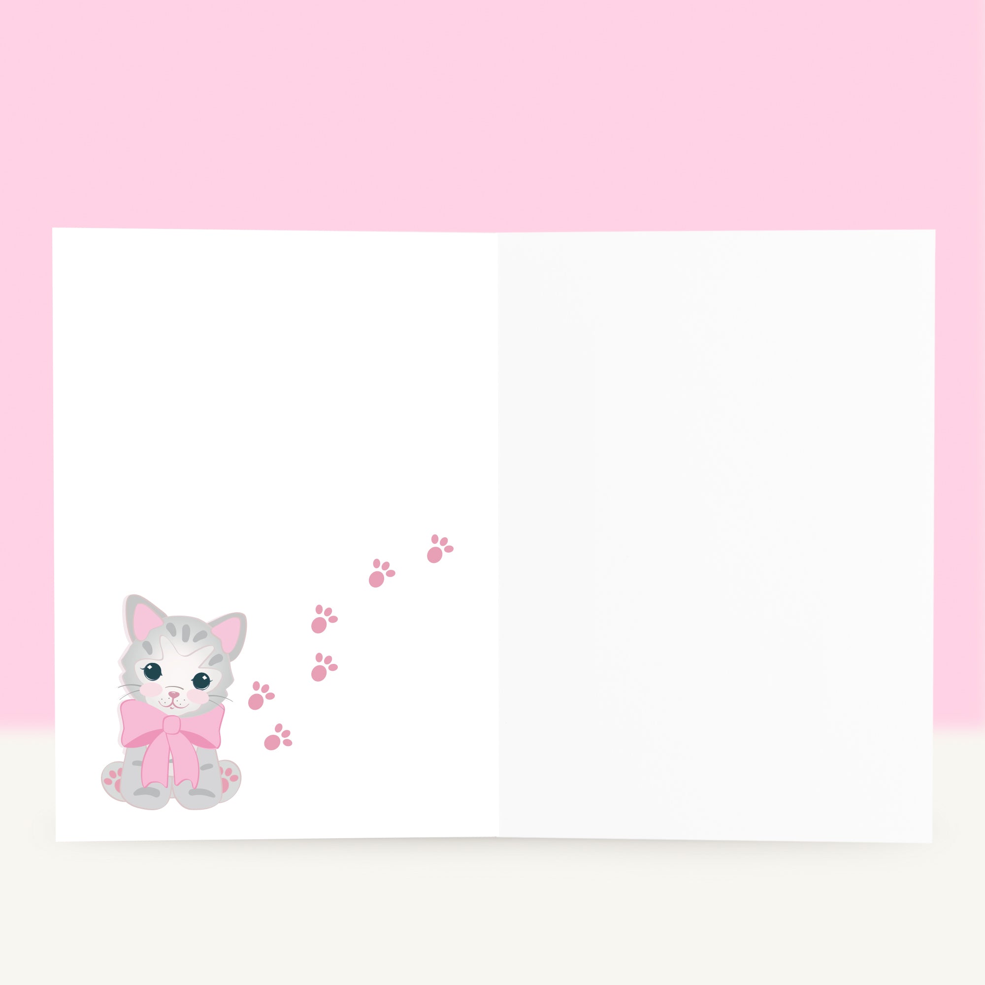 Kitten Wenskaart - Thinking of you
