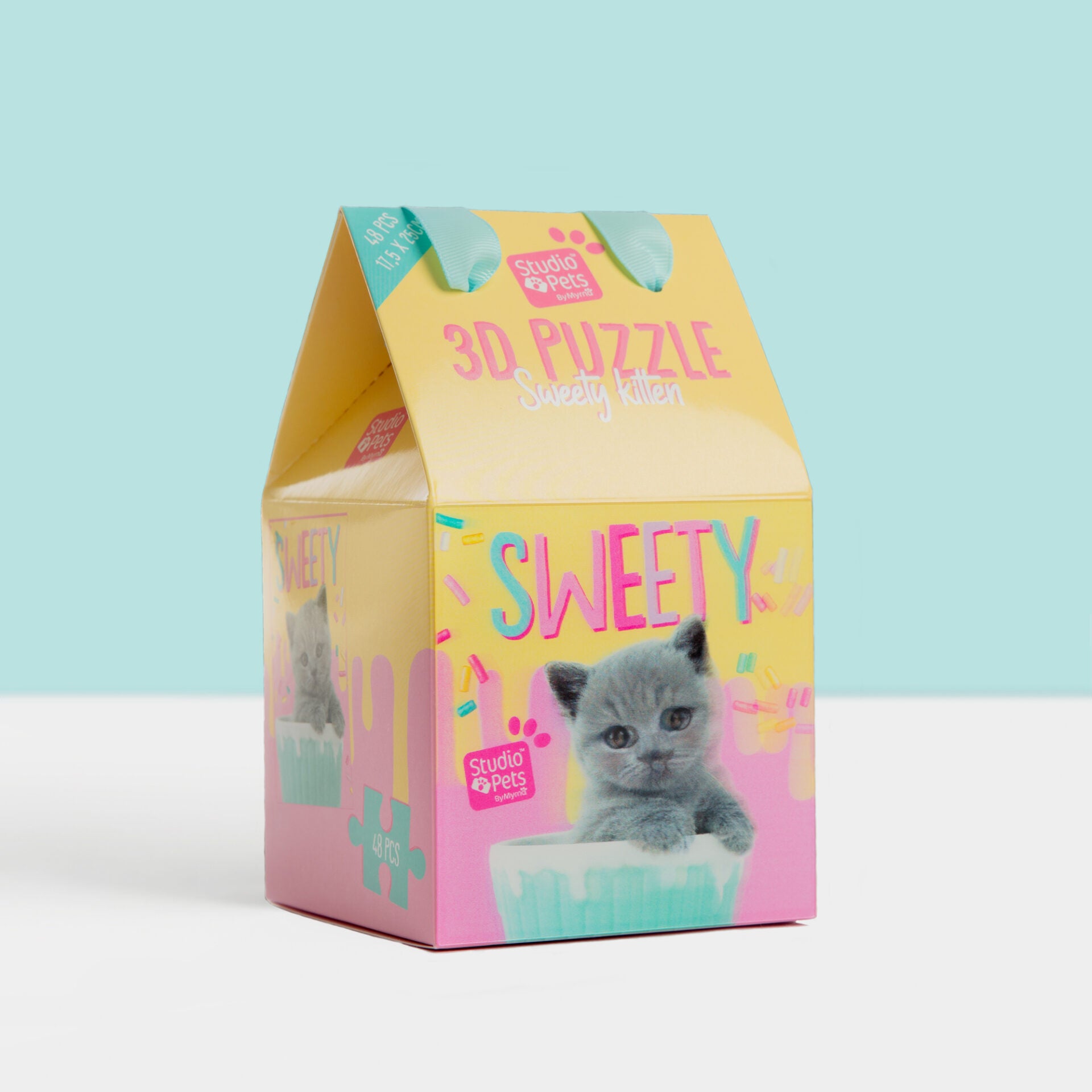 3D puzzel van 48 stukjes in een melkpak - Marshmallow Editie