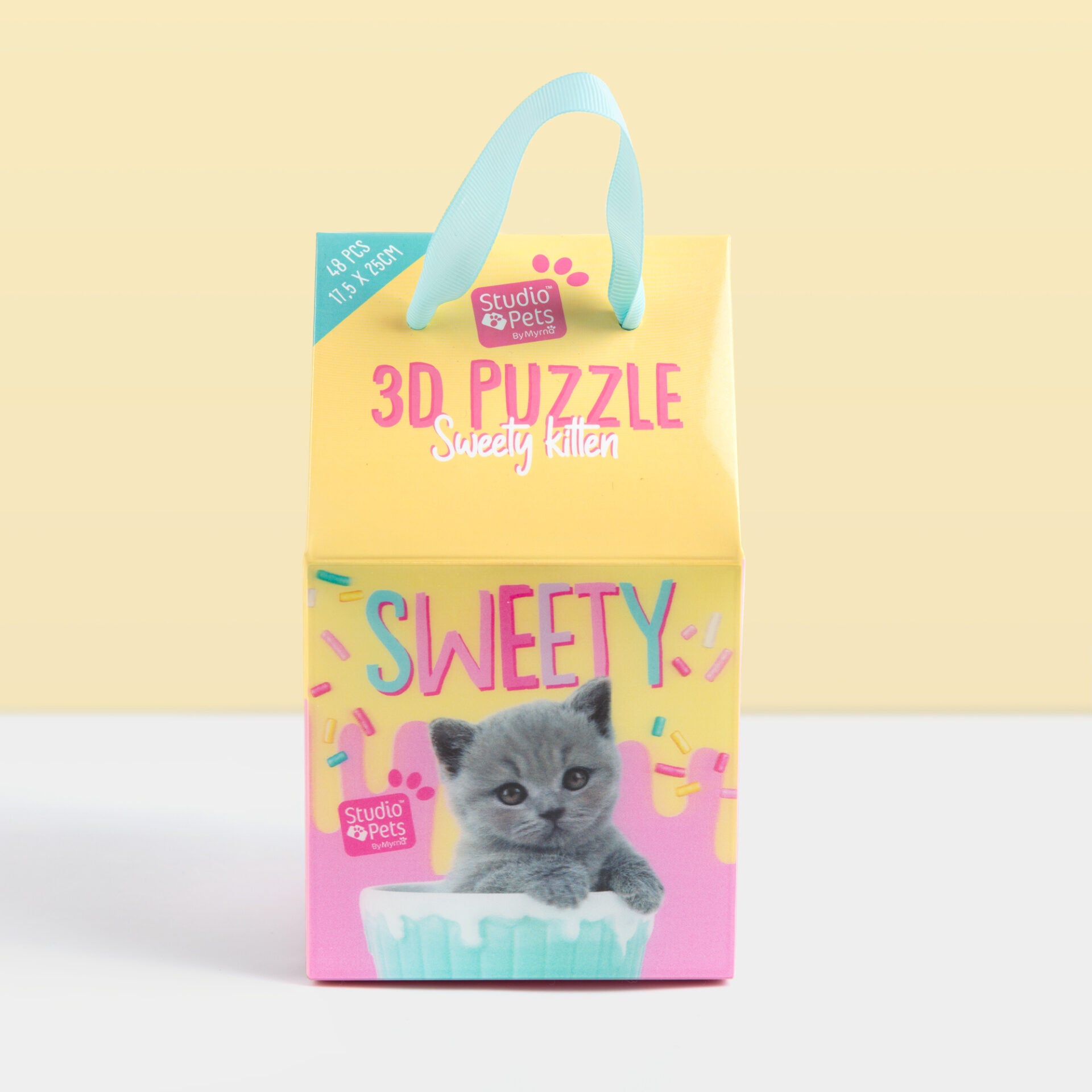 3D puzzel van 48 stukjes in een melkpak - Marshmallow Editie