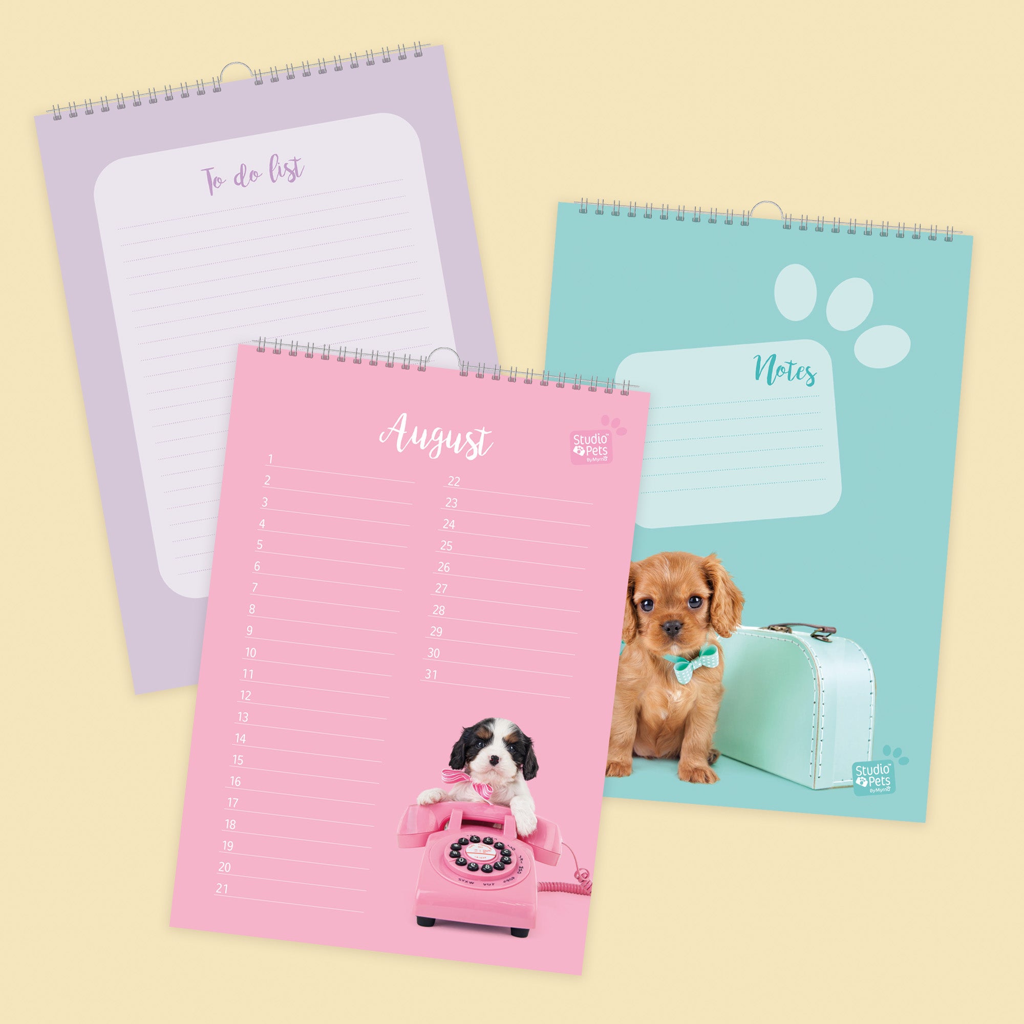 Verjaardagskalender Maandplanner - Cavalier Puppy Editie
