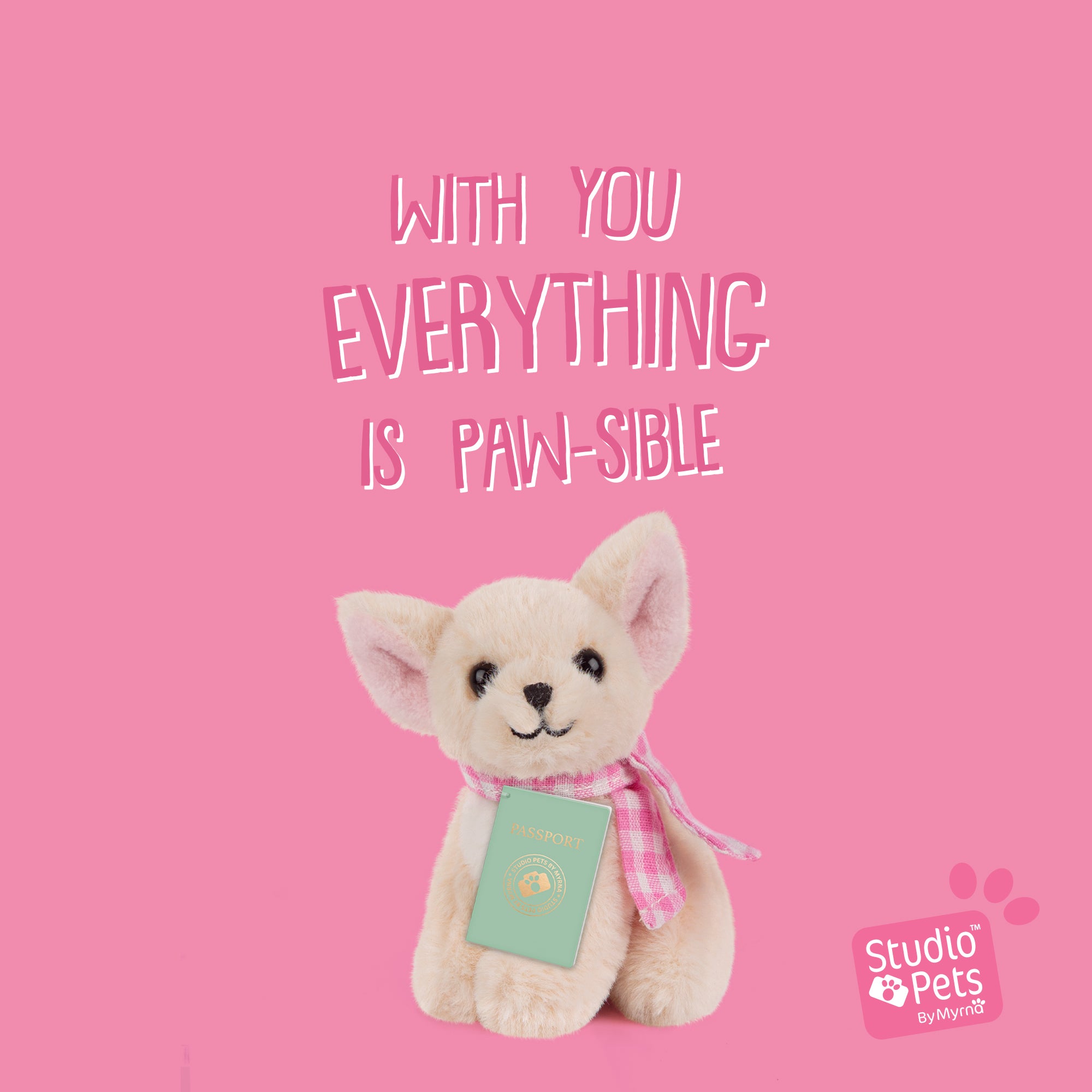 Mini Hondenknuffeltje Pinkie met Koffertje - Jouw Schattige Chihuahua pluche puppy!