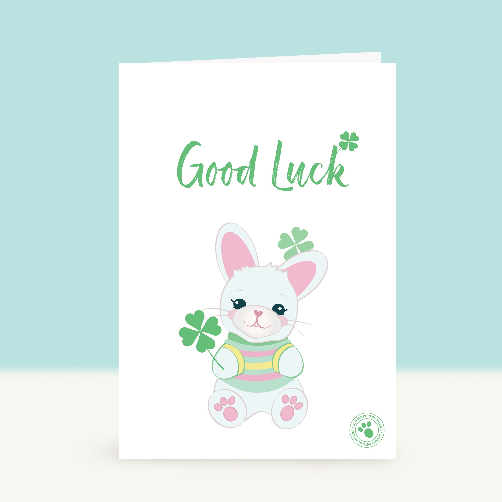 Konijn Wenskaart - Good Luck