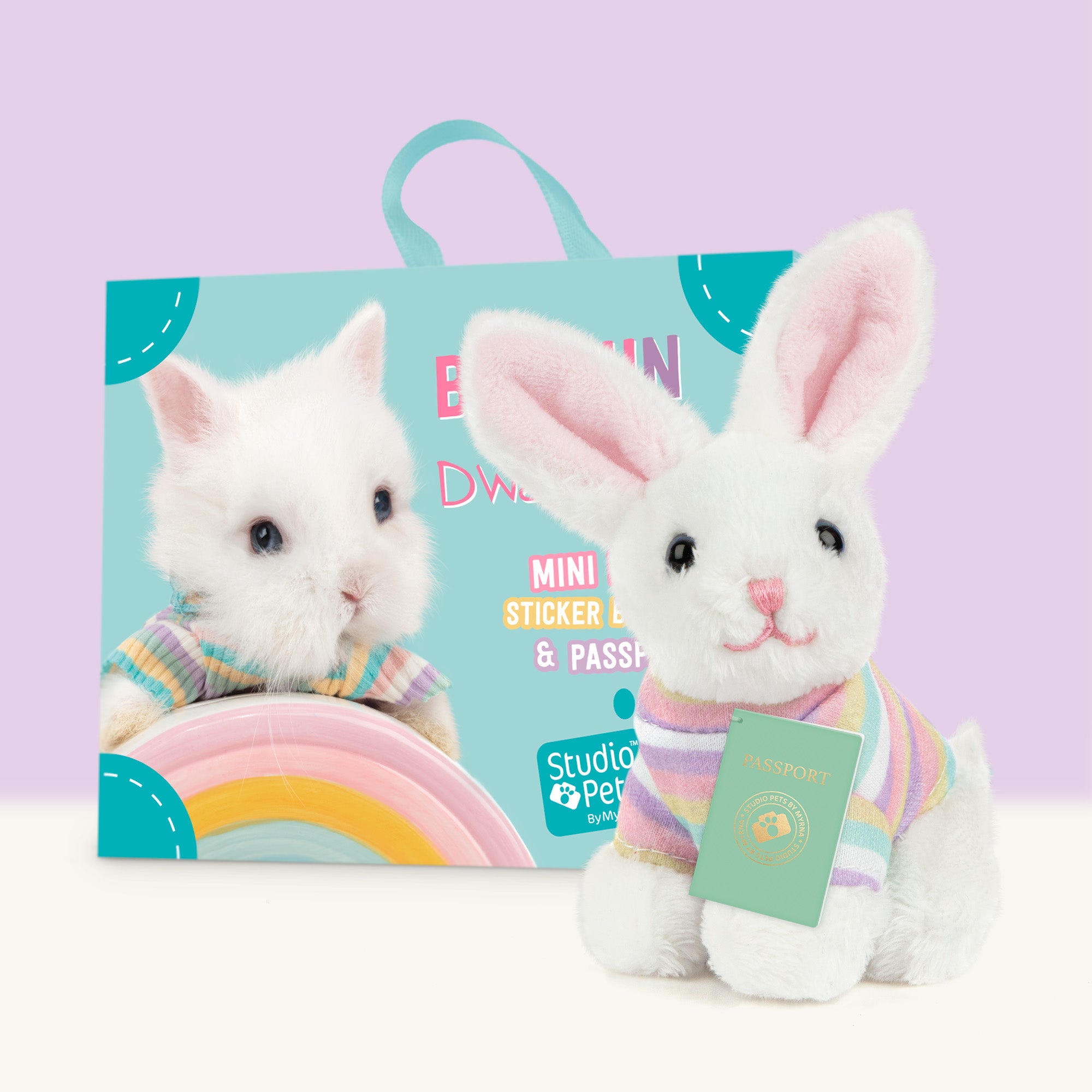 Mini Knuffel Konijntje Bunbun met Koffertje - Jouw Schattige Pluche Konijntje!