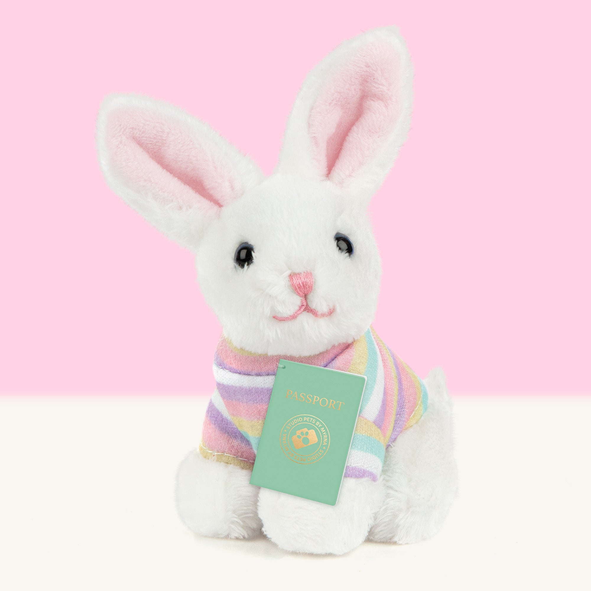 Mini Knuffel Konijntje Bunbun met Koffertje - Jouw Schattige Pluche Konijntje!