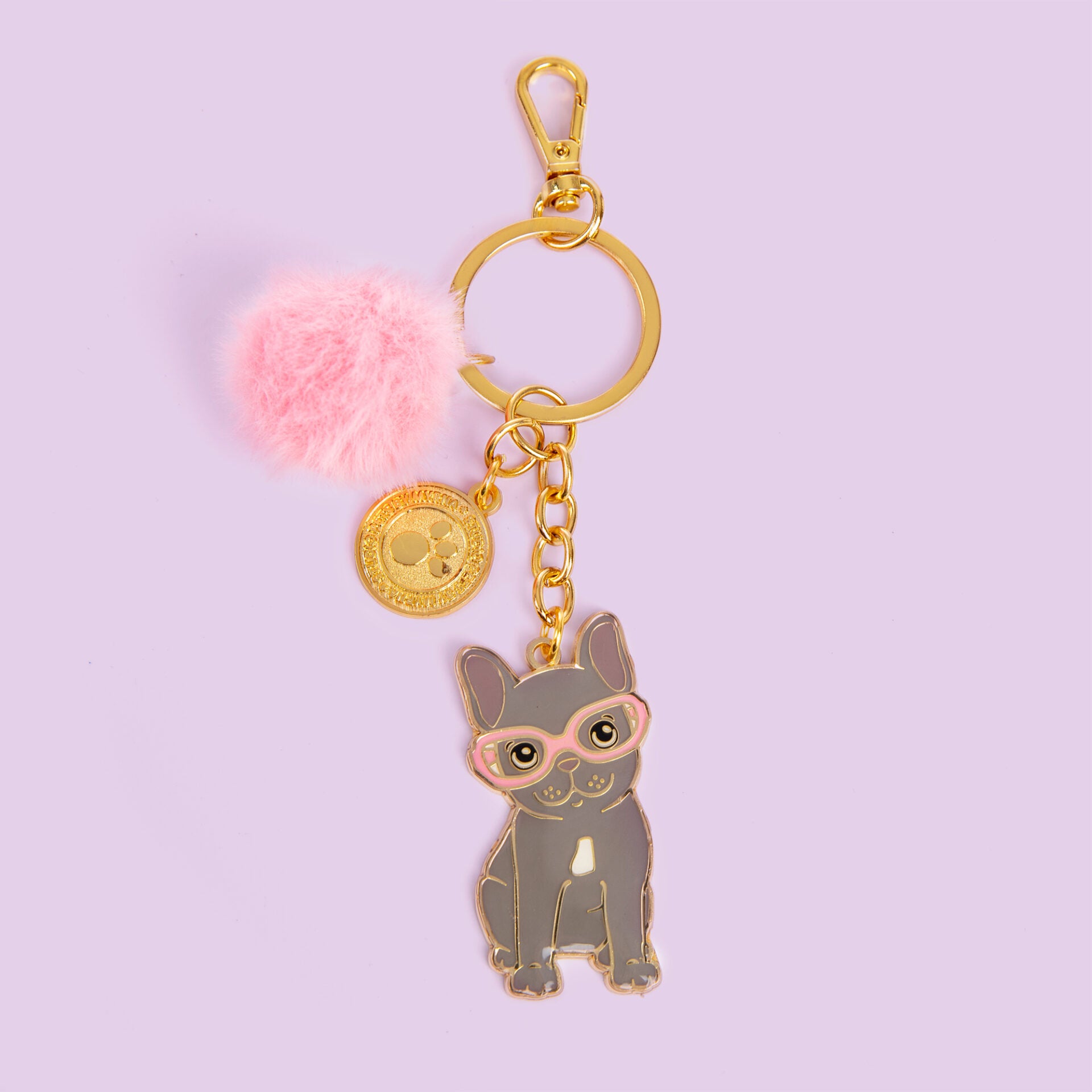 2D Tas Charm / Sleutelhanger - Franse Bulldog Shady