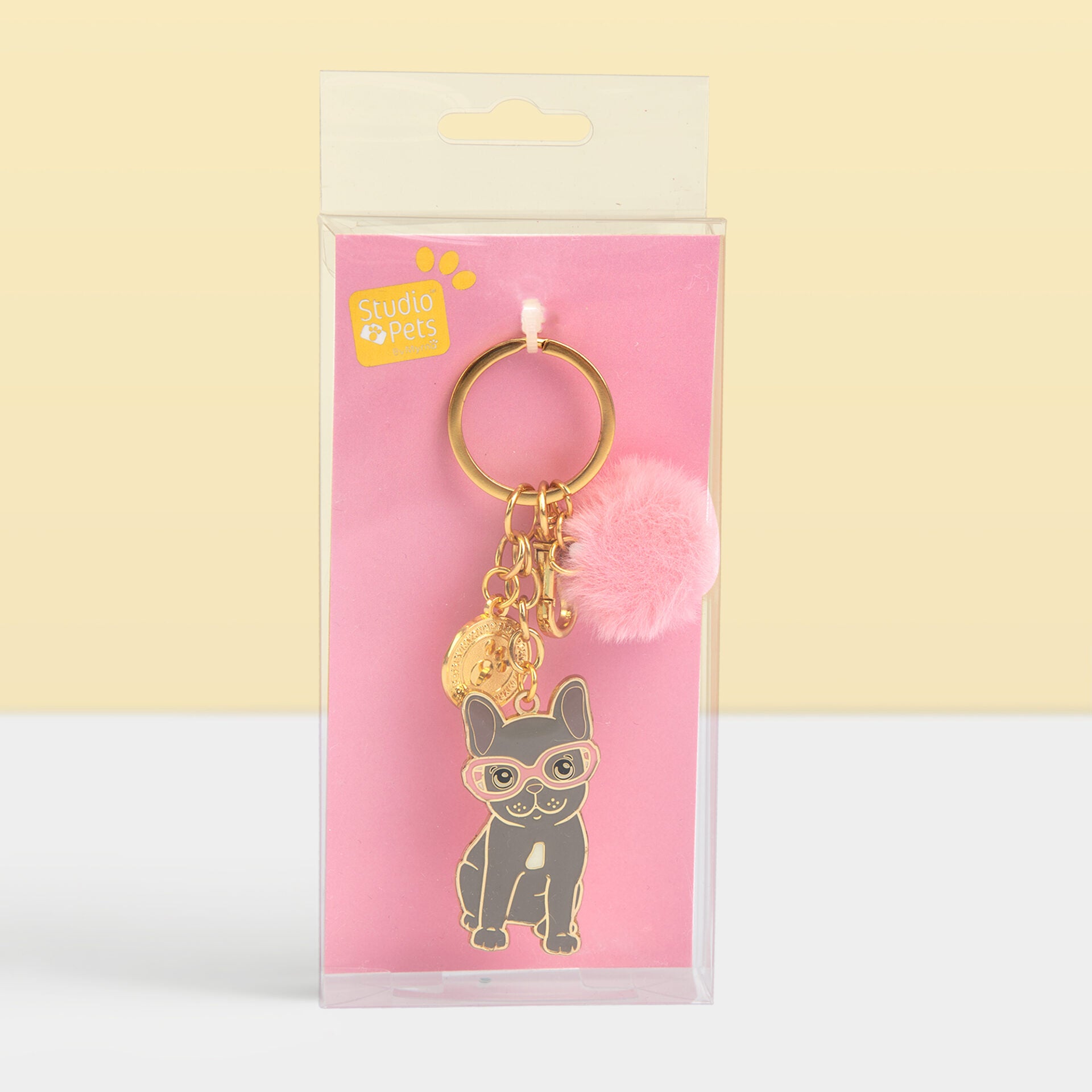 2D Tas Charm / Sleutelhanger - Franse Bulldog Shady