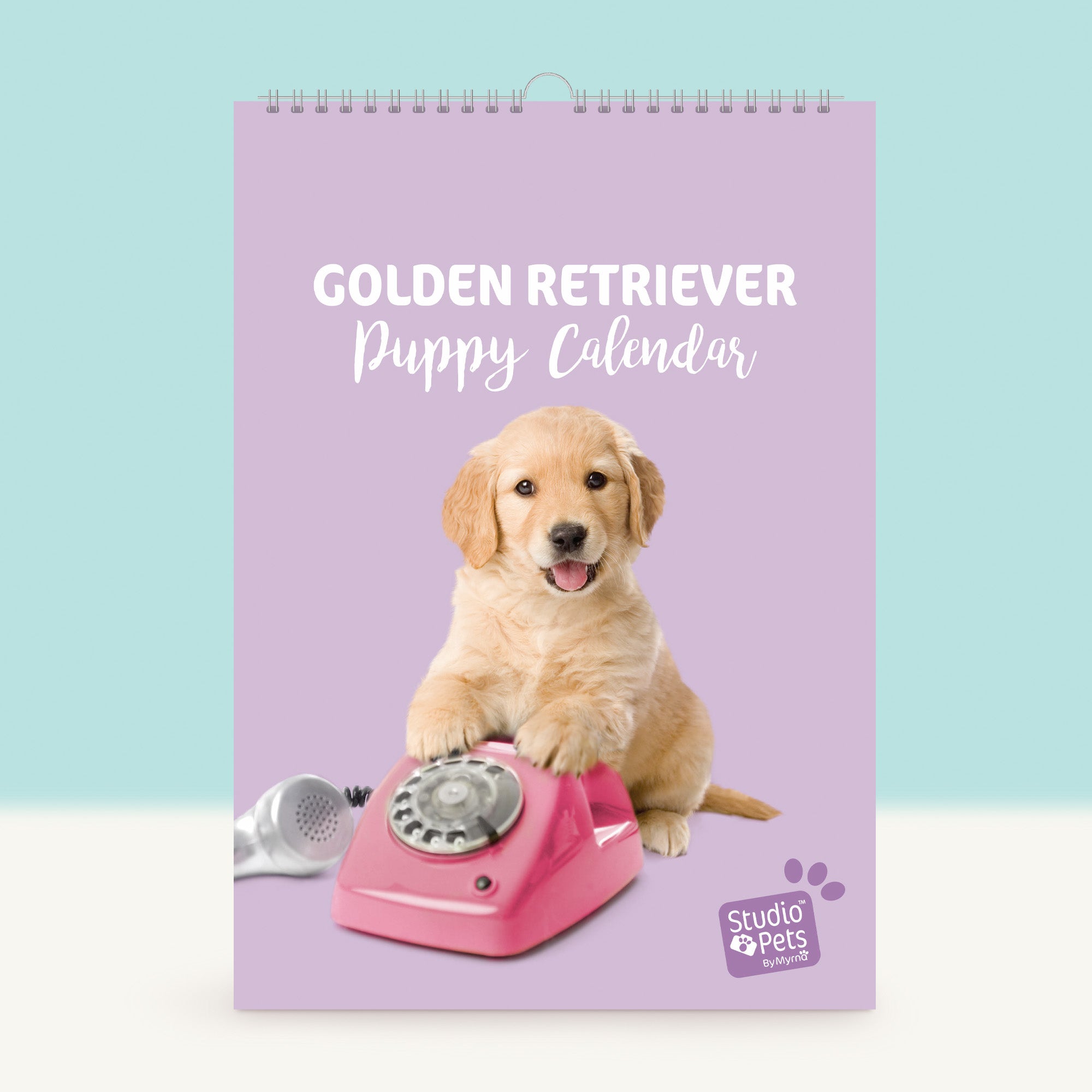 Verjaardagskalender Maandplanner - Golden Retriever Puppy Editie