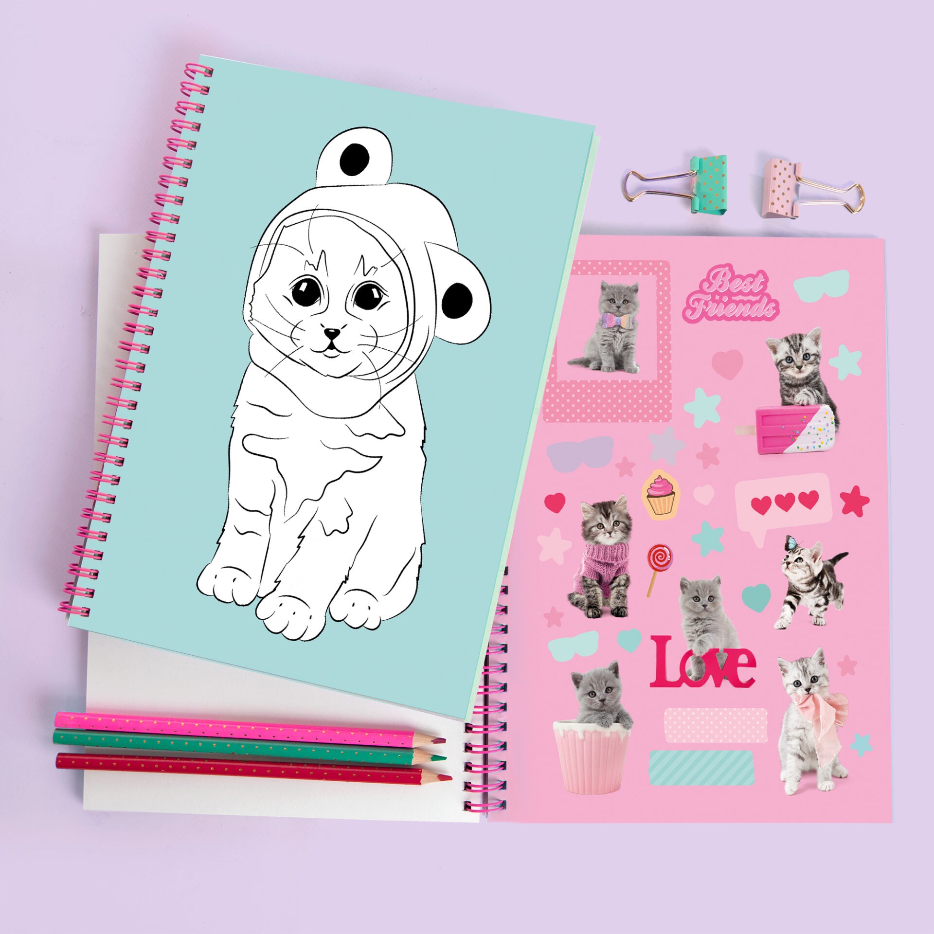 Kleurboek met Stickers - A5 Ragdoll Mousie Editie