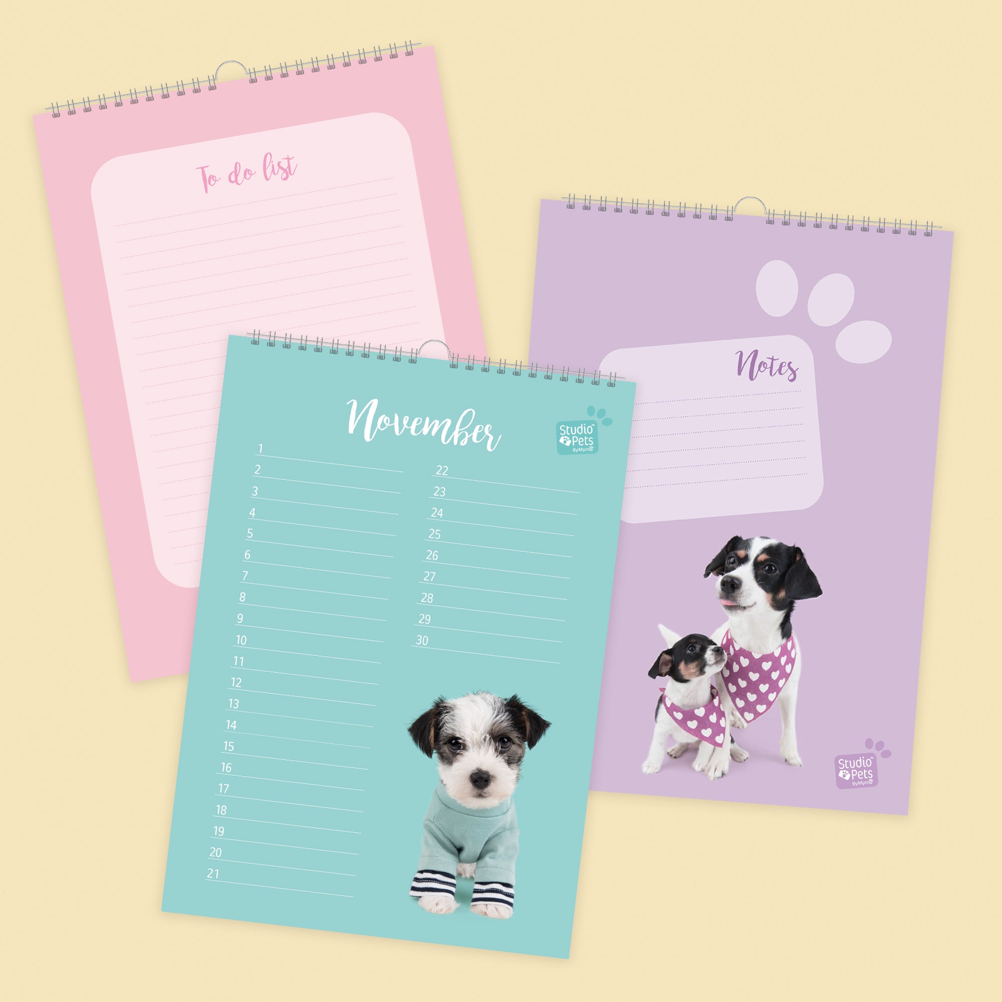 Verjaardagskalender Maandplanner - Jack Russell Puppy Editie