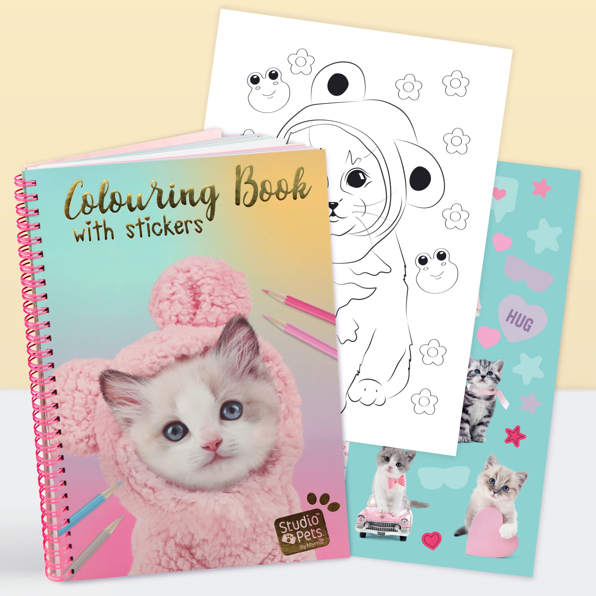Kleurboek met Stickers - A5 Ragdoll Mousie Editie