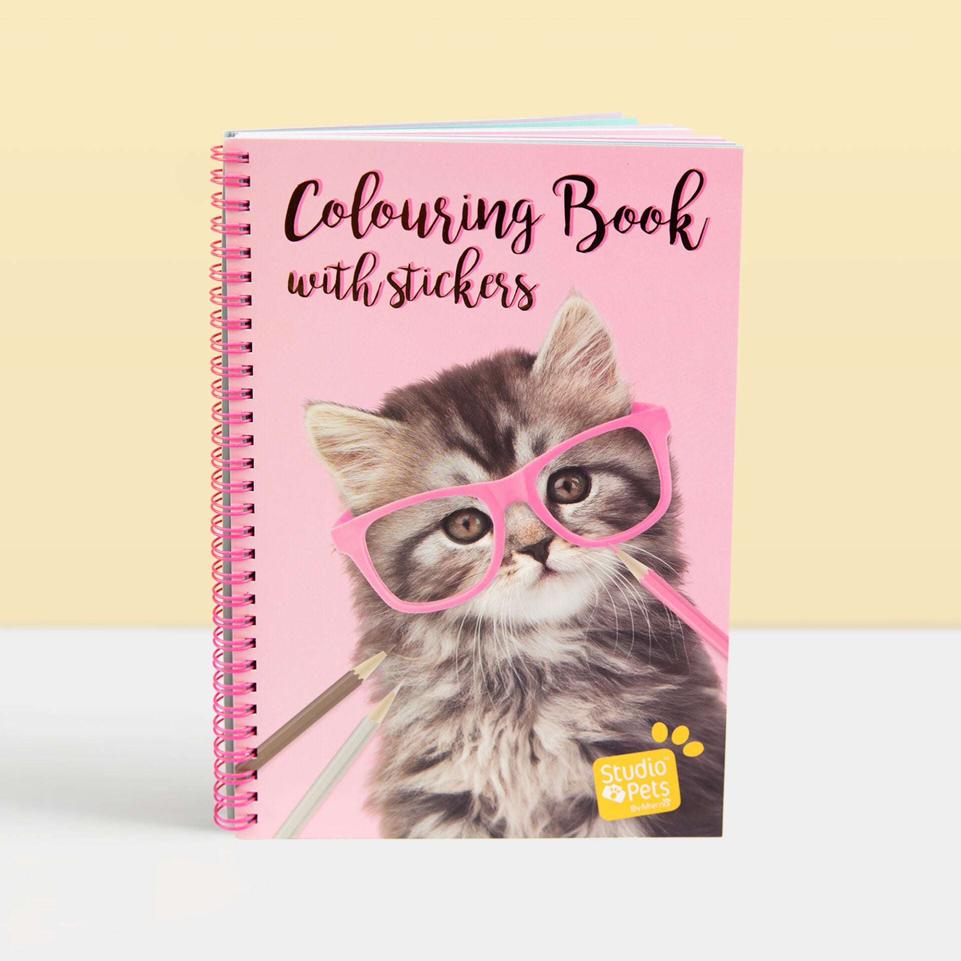 Kleurboek met Stickers - A5 Britse Langhaar Paige Editie