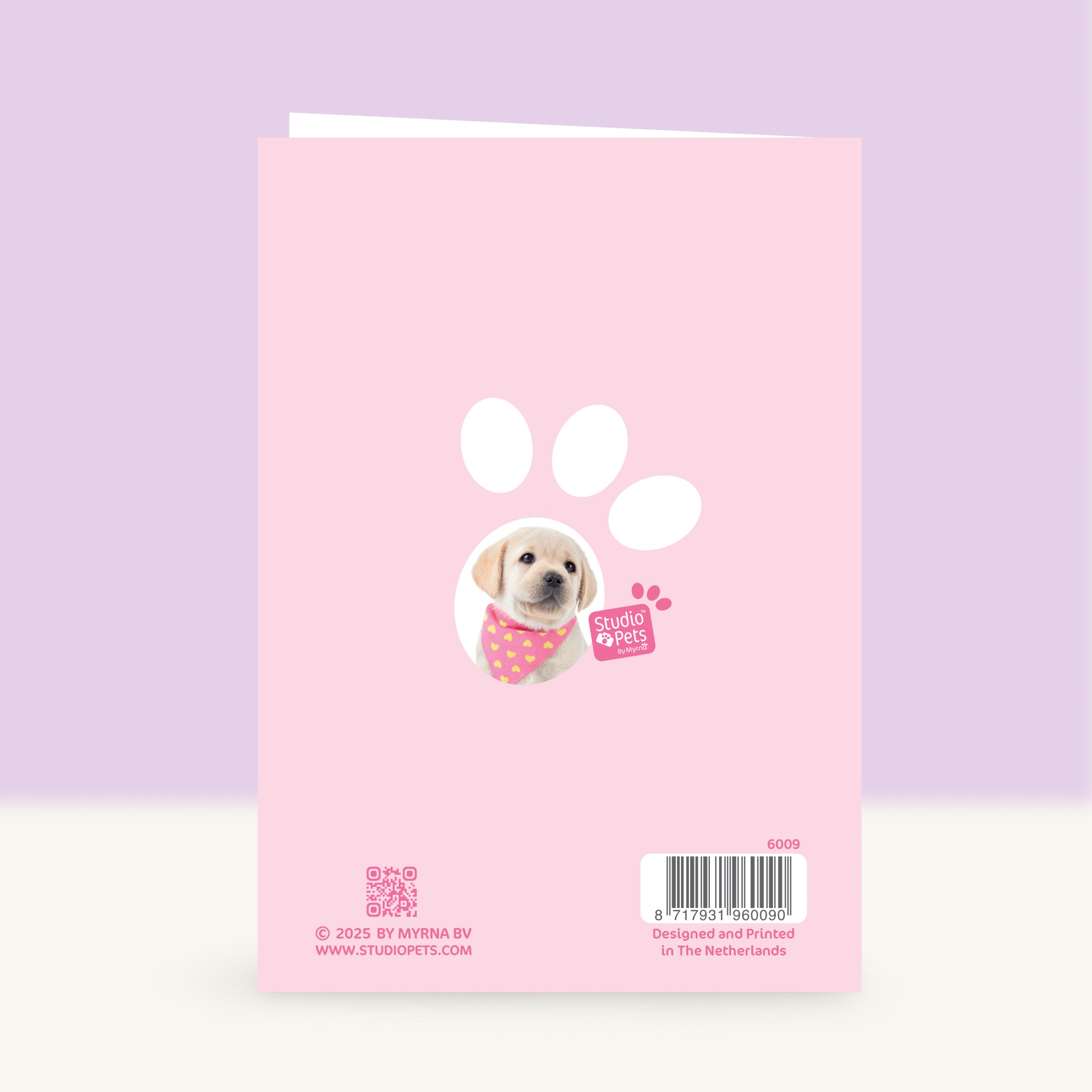 Puppy Beterschapskaart - Happy de Blonde Labrador
