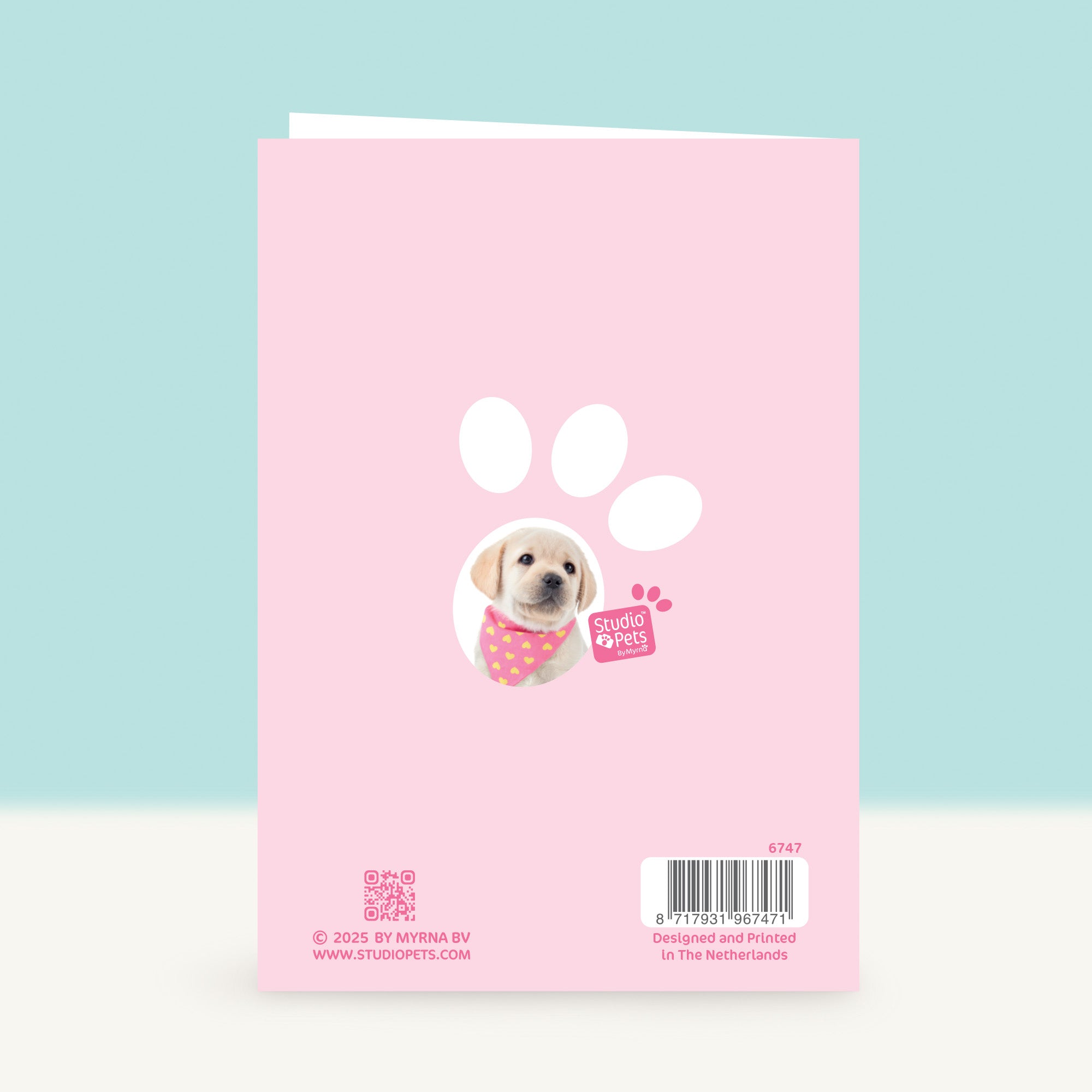 Puppy Verjaardagskaart - Happy de Blonde Labrador