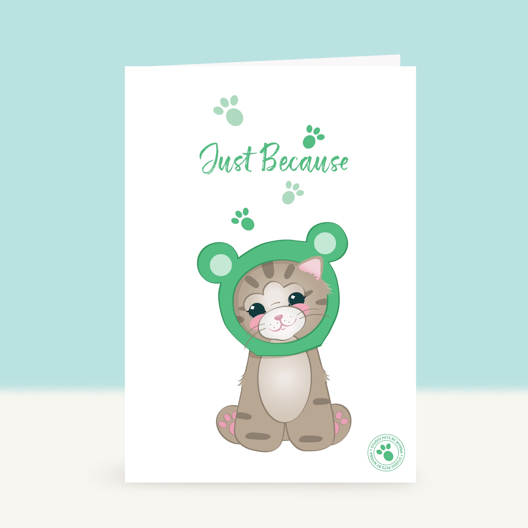 Kitten Wenskaart - Just because