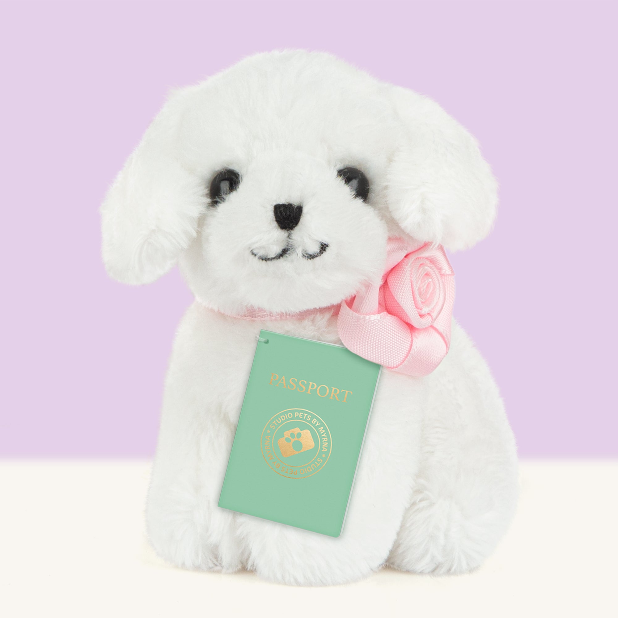 Mini Hondenknuffeltje Flora met Koffertje - Jouw Schattige Maltezer pluche puppy!