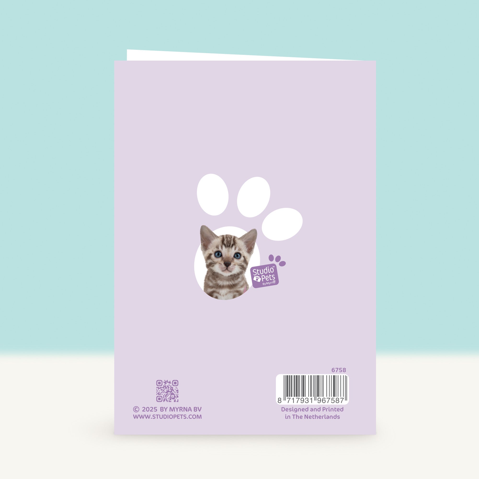 Wenskaart “My Star” met Bengaal kitten