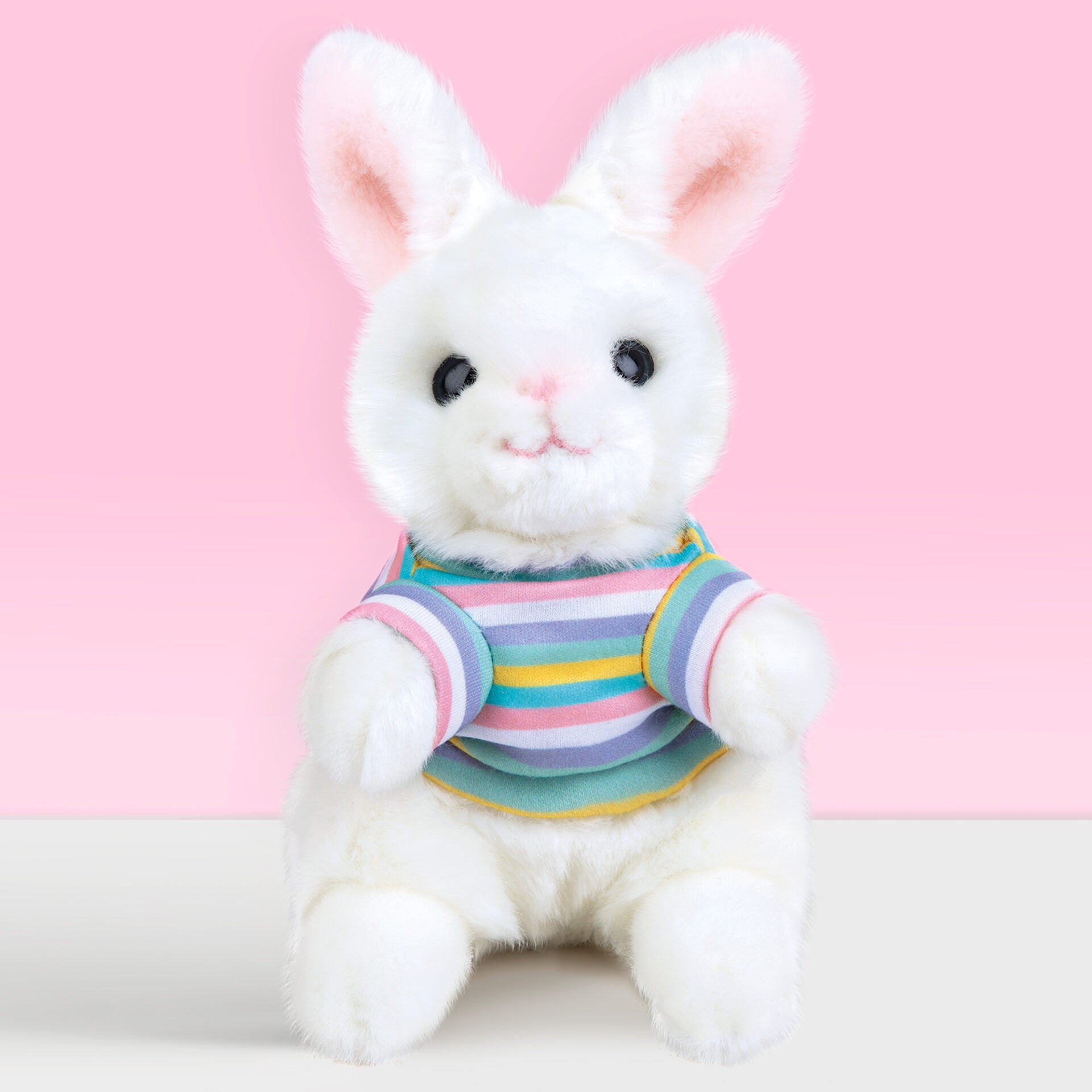 Pluche Dwerg knuffelkonijn 16cm - Set met koffertje