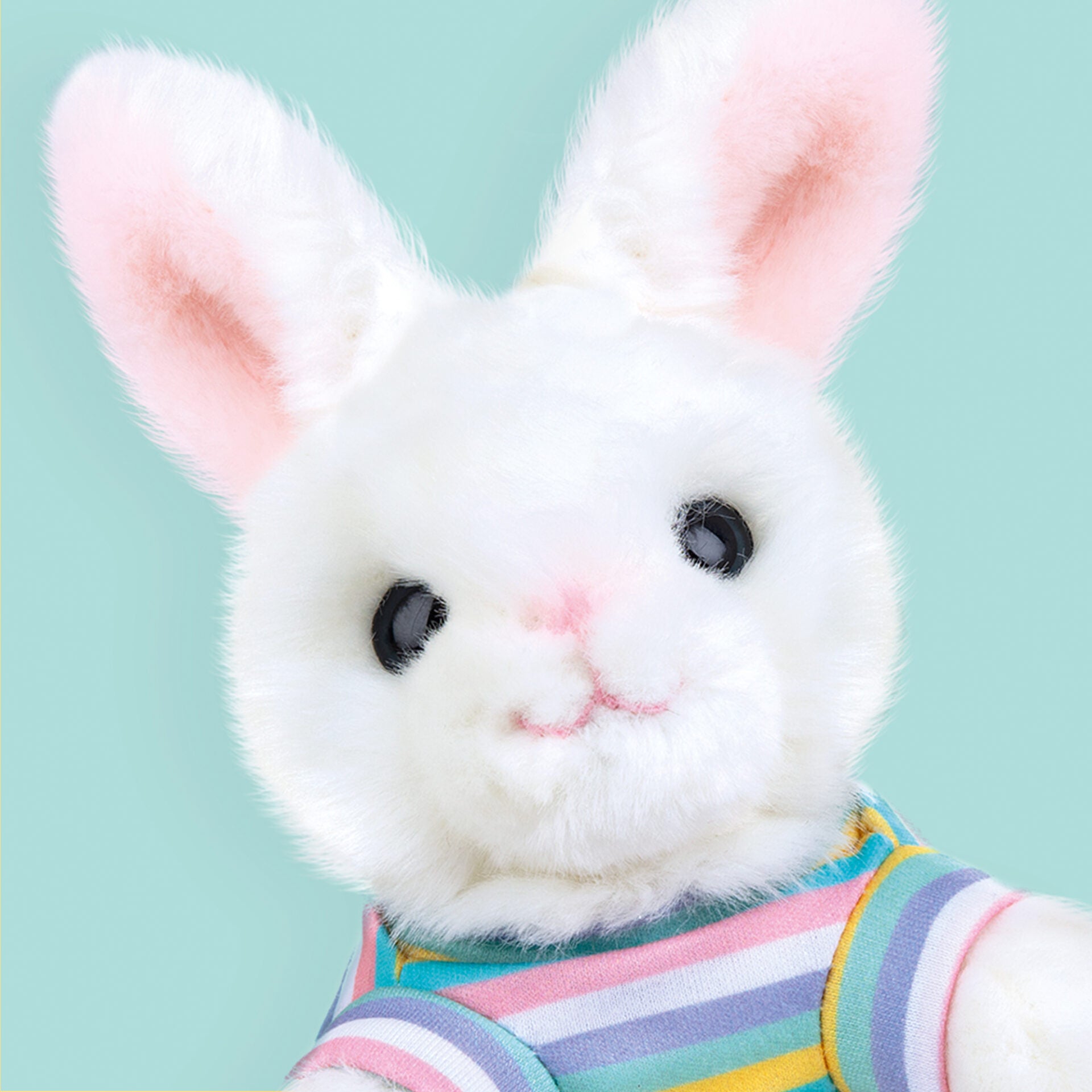 Pluche Dwerg knuffelkonijn 16cm - Set met koffertje