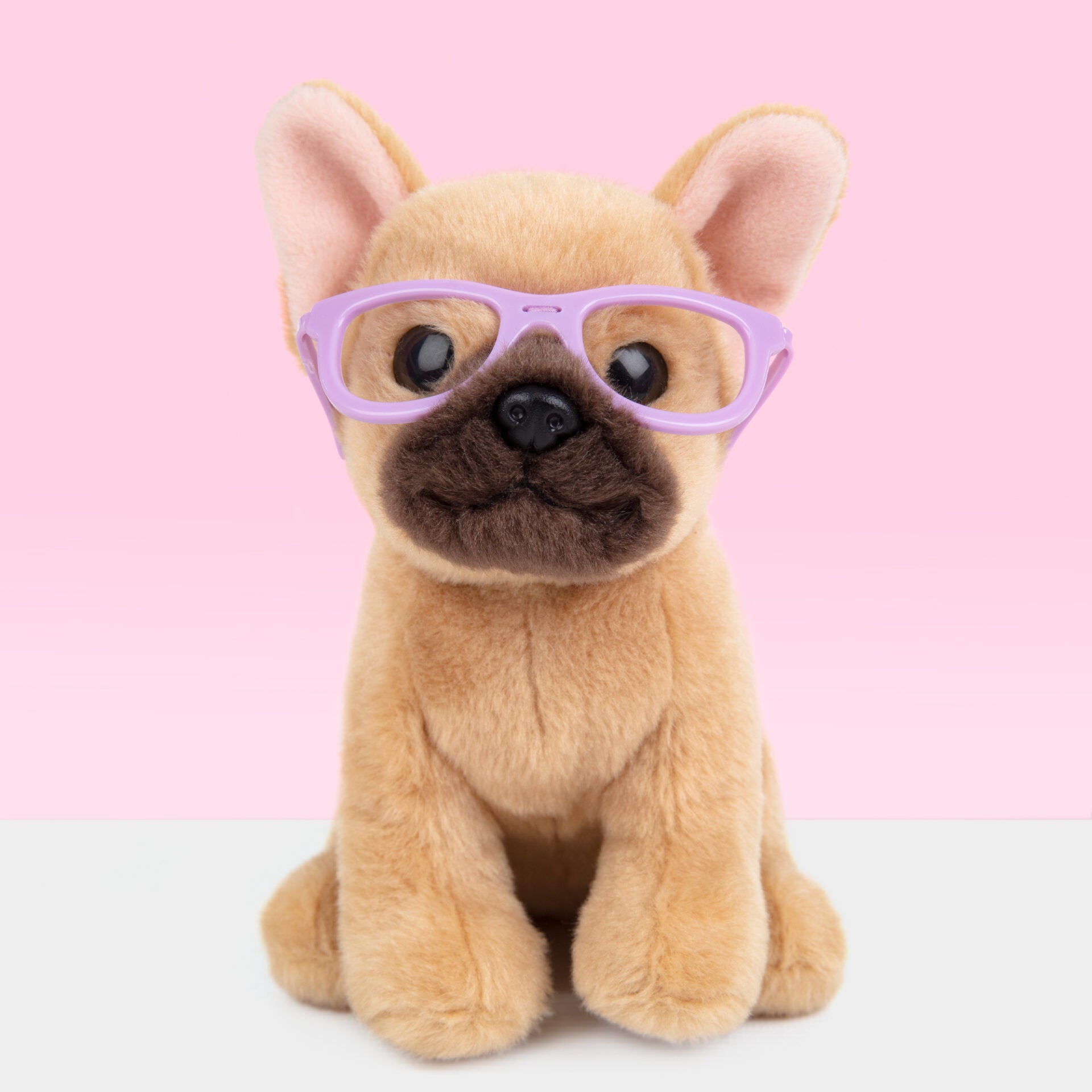 Pluche knuffelhond Franse Bulldog 16cm