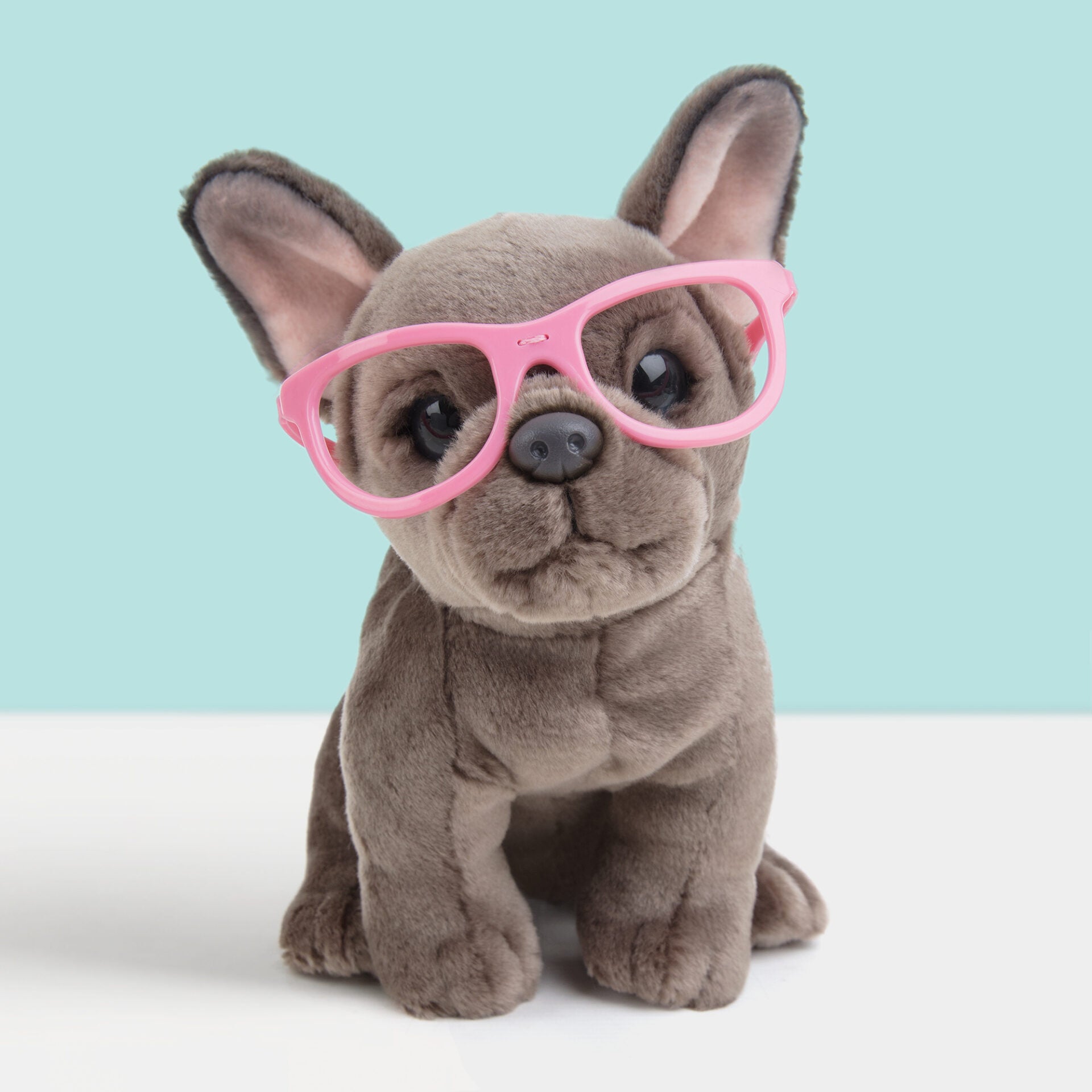 Pluche knuffelhond Franse Bulldog 16cm