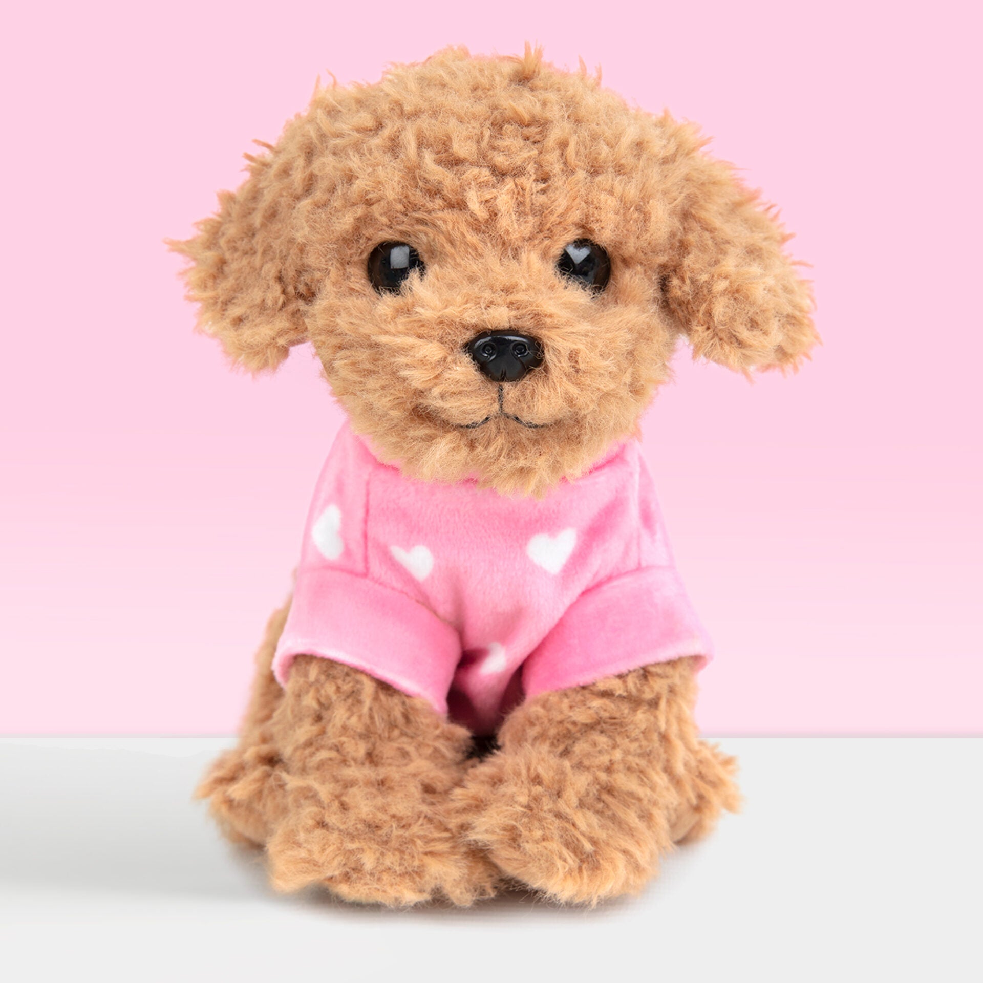 Pluche knuffelhond Toy Poedel 16cm - Set met koffertje