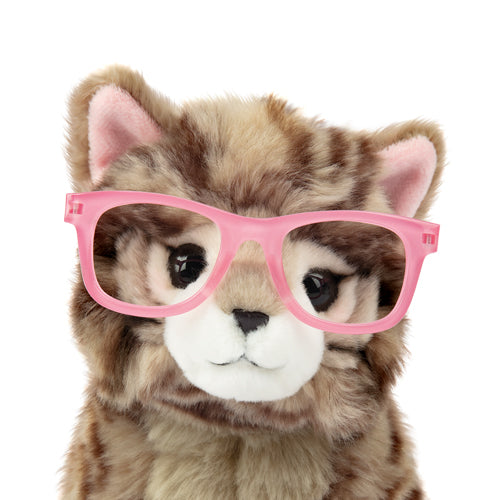 Pluche knuffelkat Britse Langhaar 23cm  - Set met koffertje