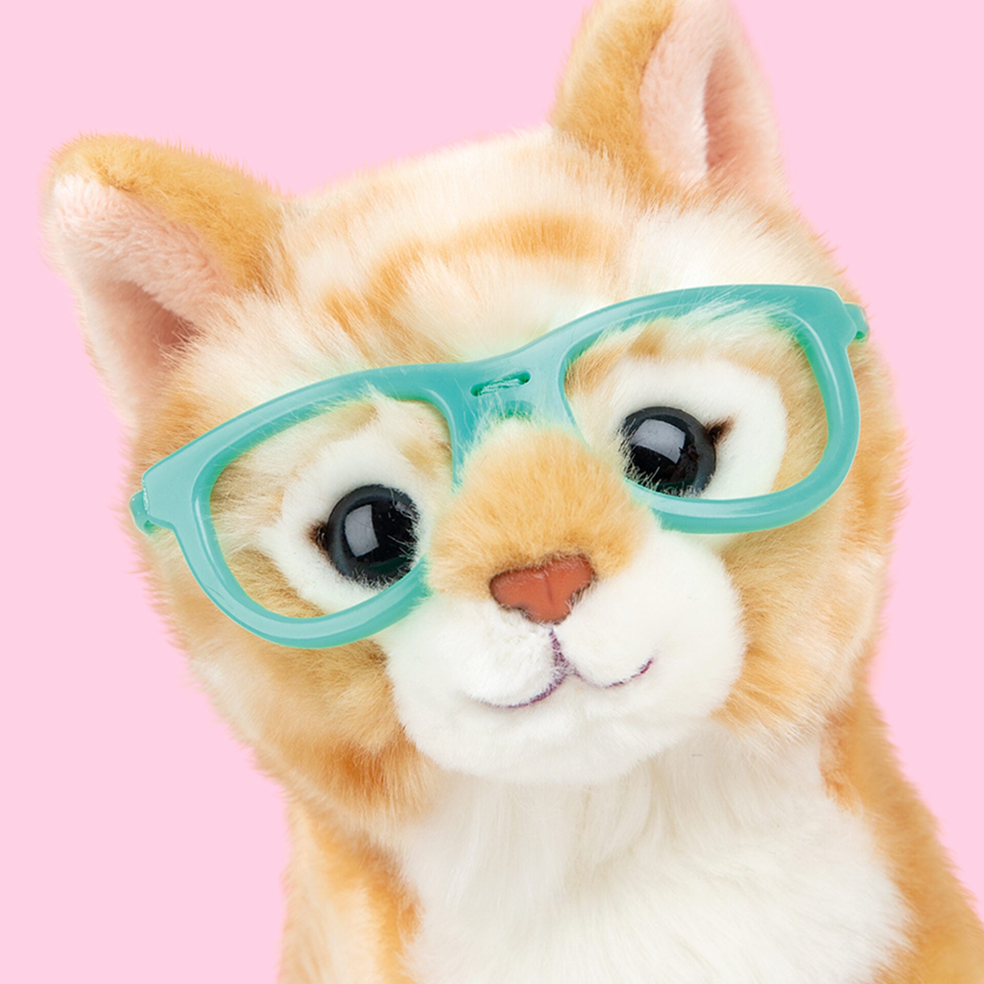 Pluche knuffelkat Rode Kater 16cm - Set met koffertje