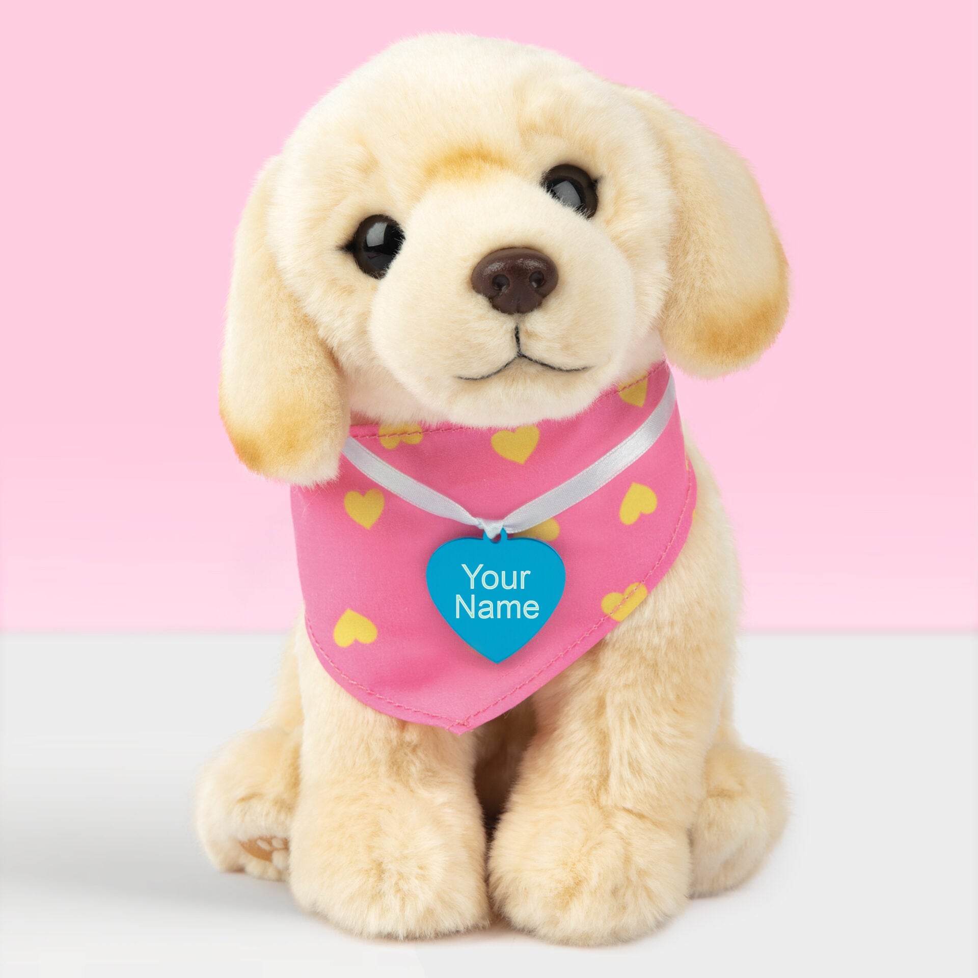 Pluche knuffelhond met Naam Blonde Labrador 23cm