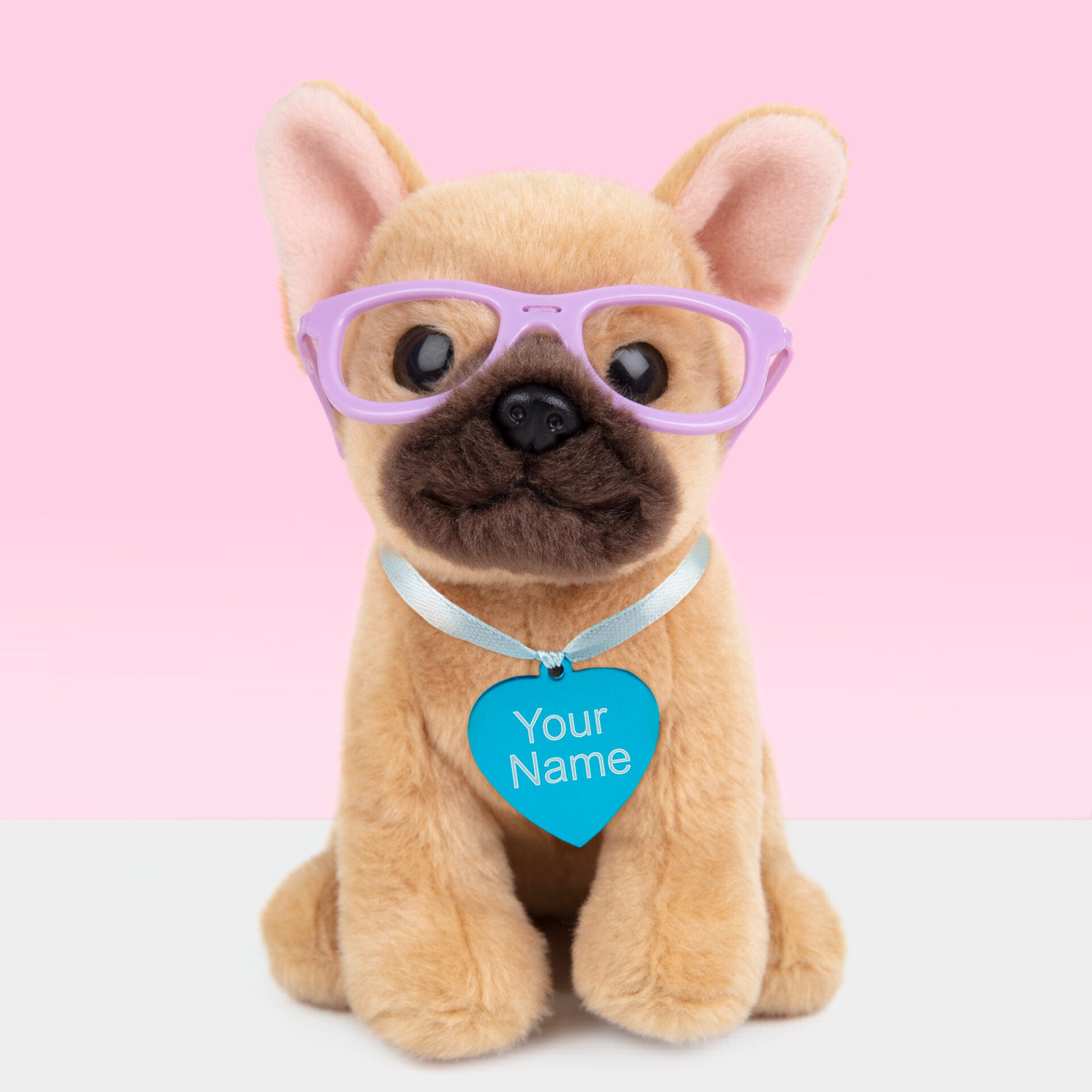 Pluche knuffelhond met Naam Franse Bulldog 16cm