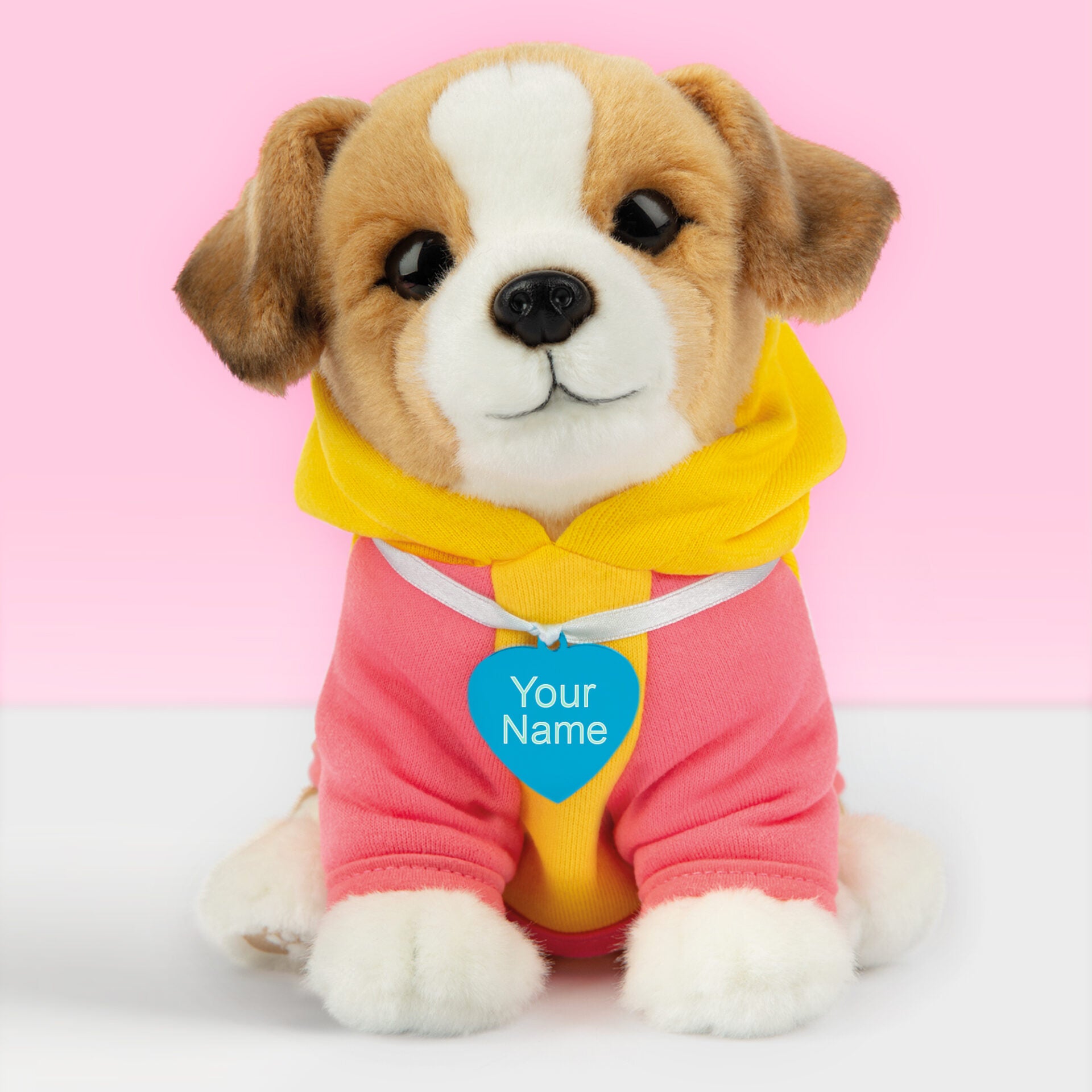 Pluche knuffelhond met Naam Jack Russell 23cm  - Set met koffertje
