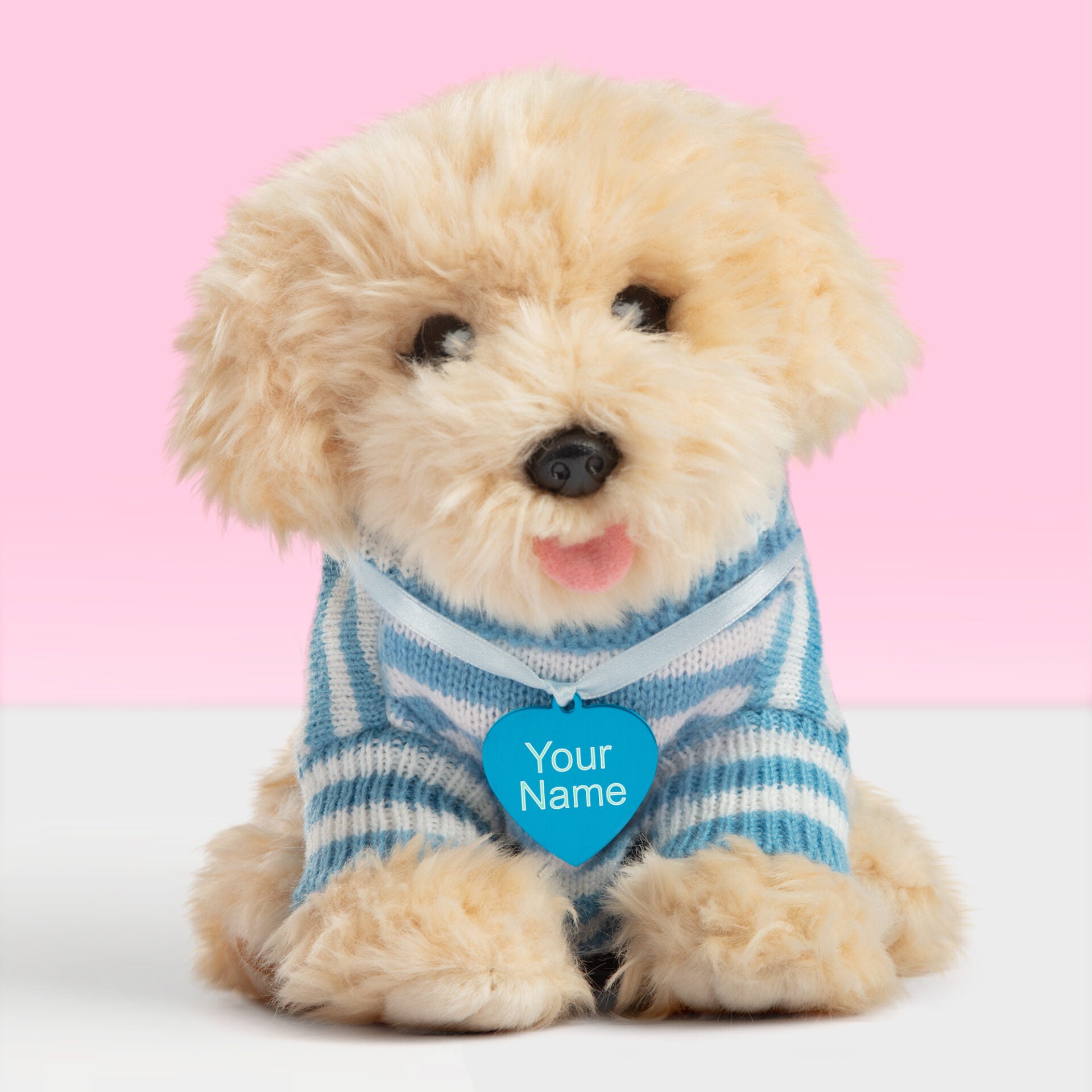 Pluche knuffelhond met Naam Labradoodle 23cm