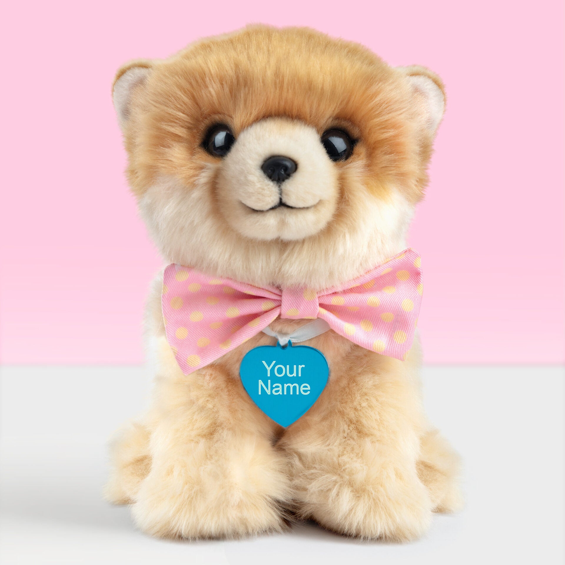 Pluche knuffelhond met naam Pomeriaan 23cm