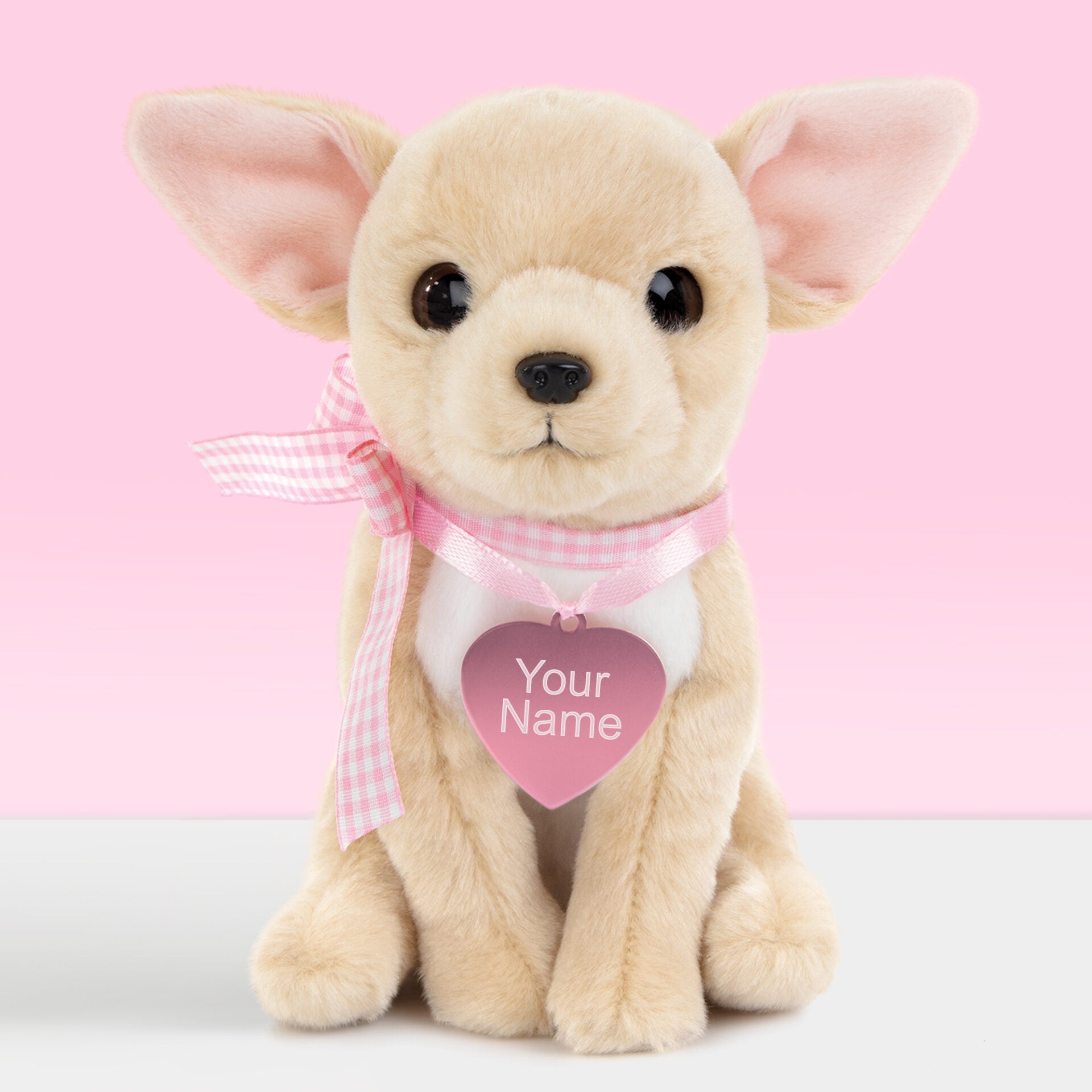 Pluche Knuffelhond met Naam Chihuahua 16cm - Set met koffertje