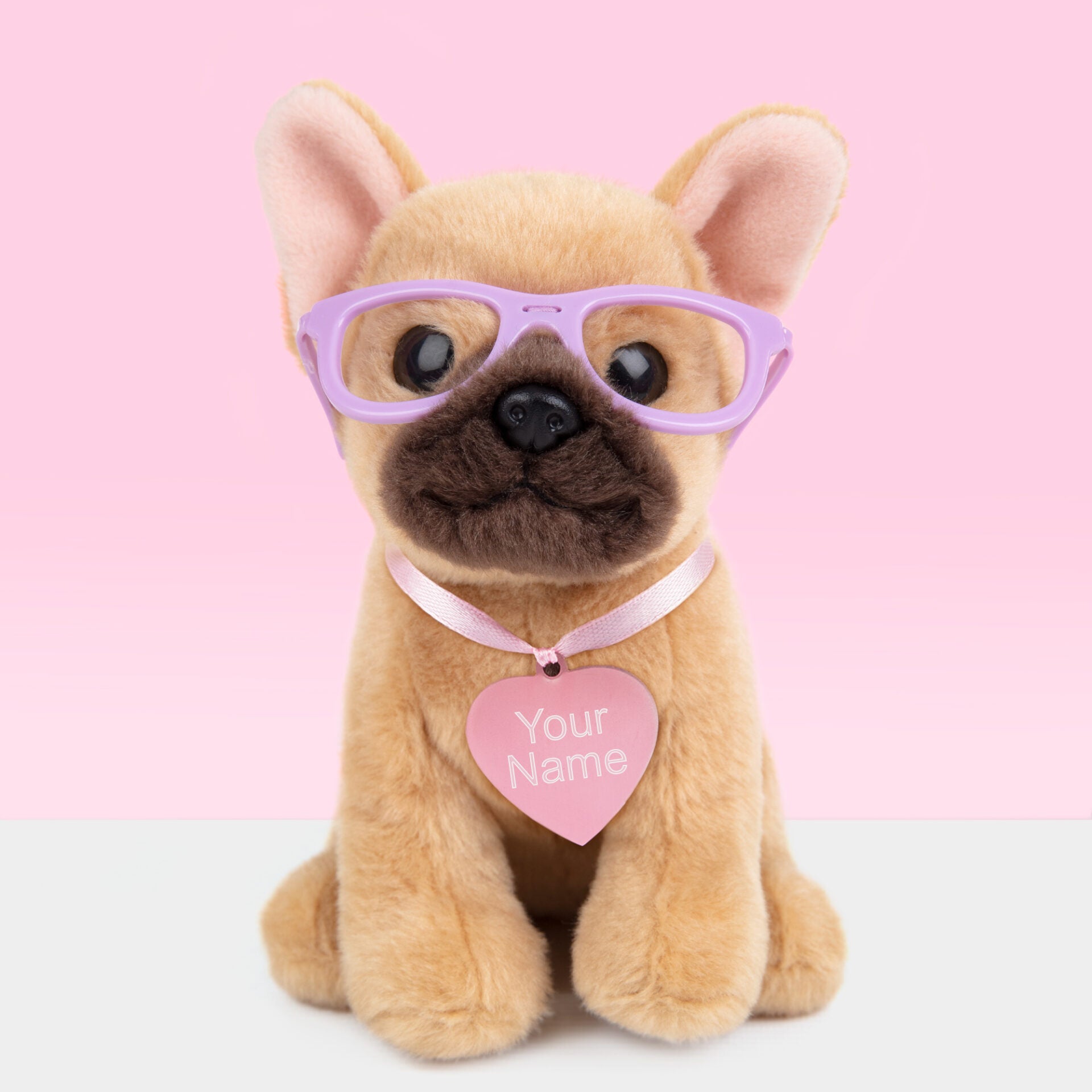 Pluche knuffelhond met Naam Franse Bulldog 16cm