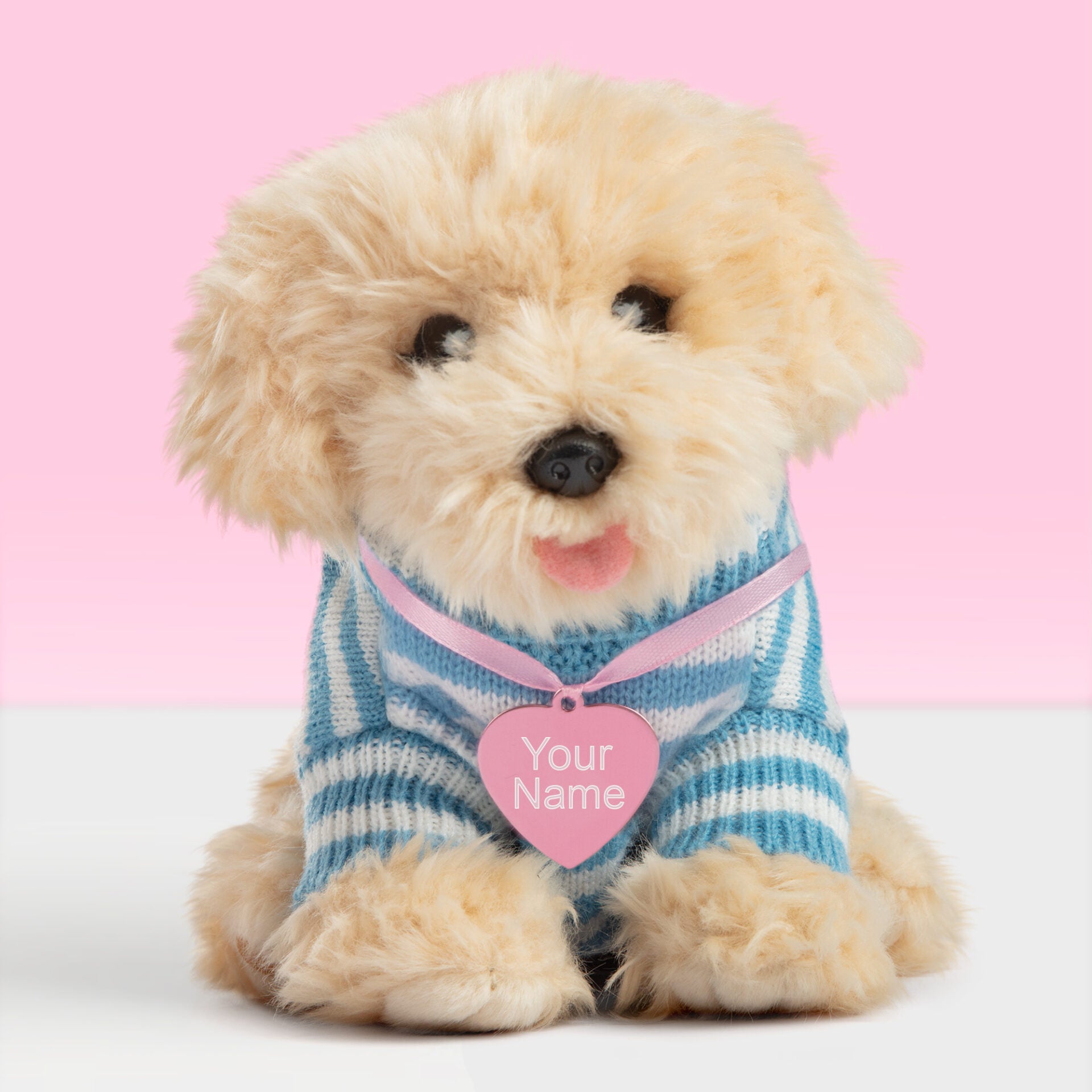 Pluche knuffelhond met Naam Labradoodle 23cm