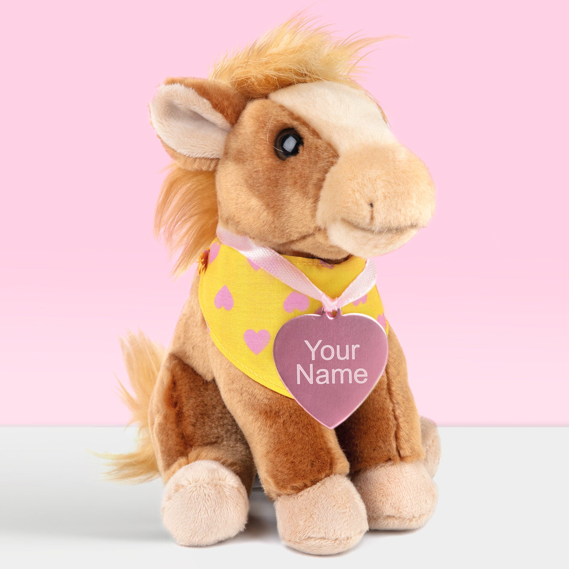 Pluche knuffelpaard met Naam Shetlander 16cm
