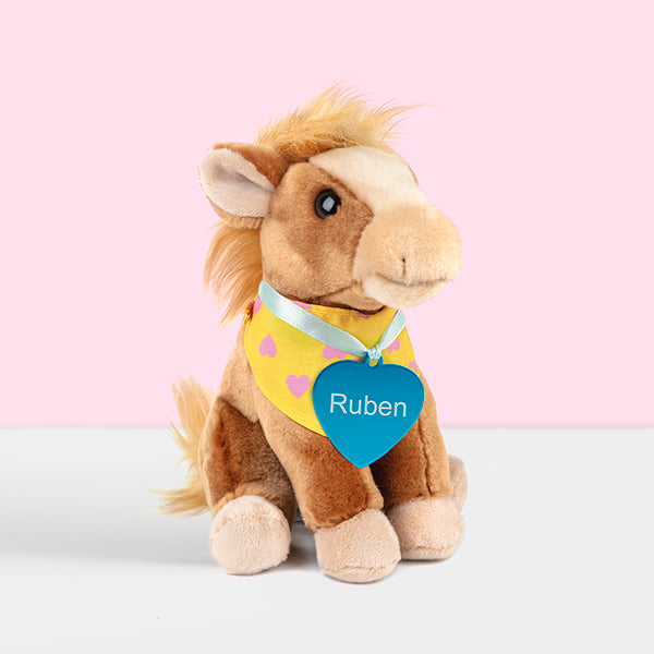 Pluche knuffelpaard met Naam Shetlander 16cm