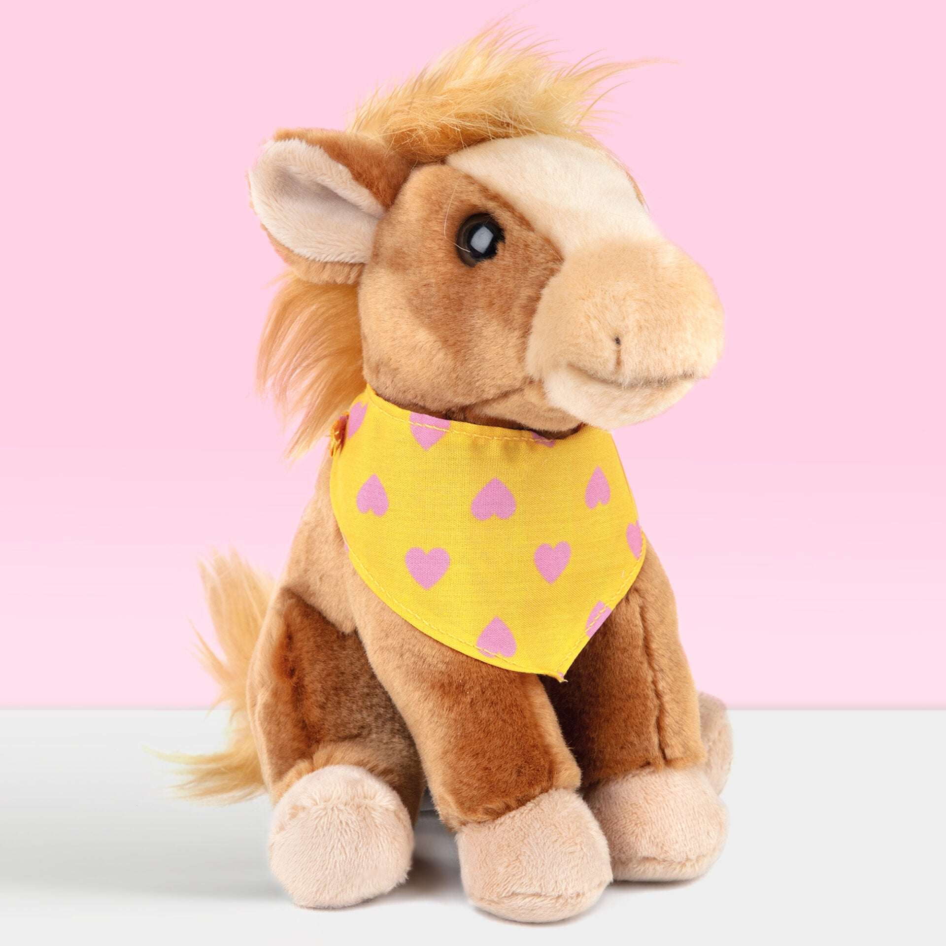 Pluche knuffelpaard Shetlander 16cm