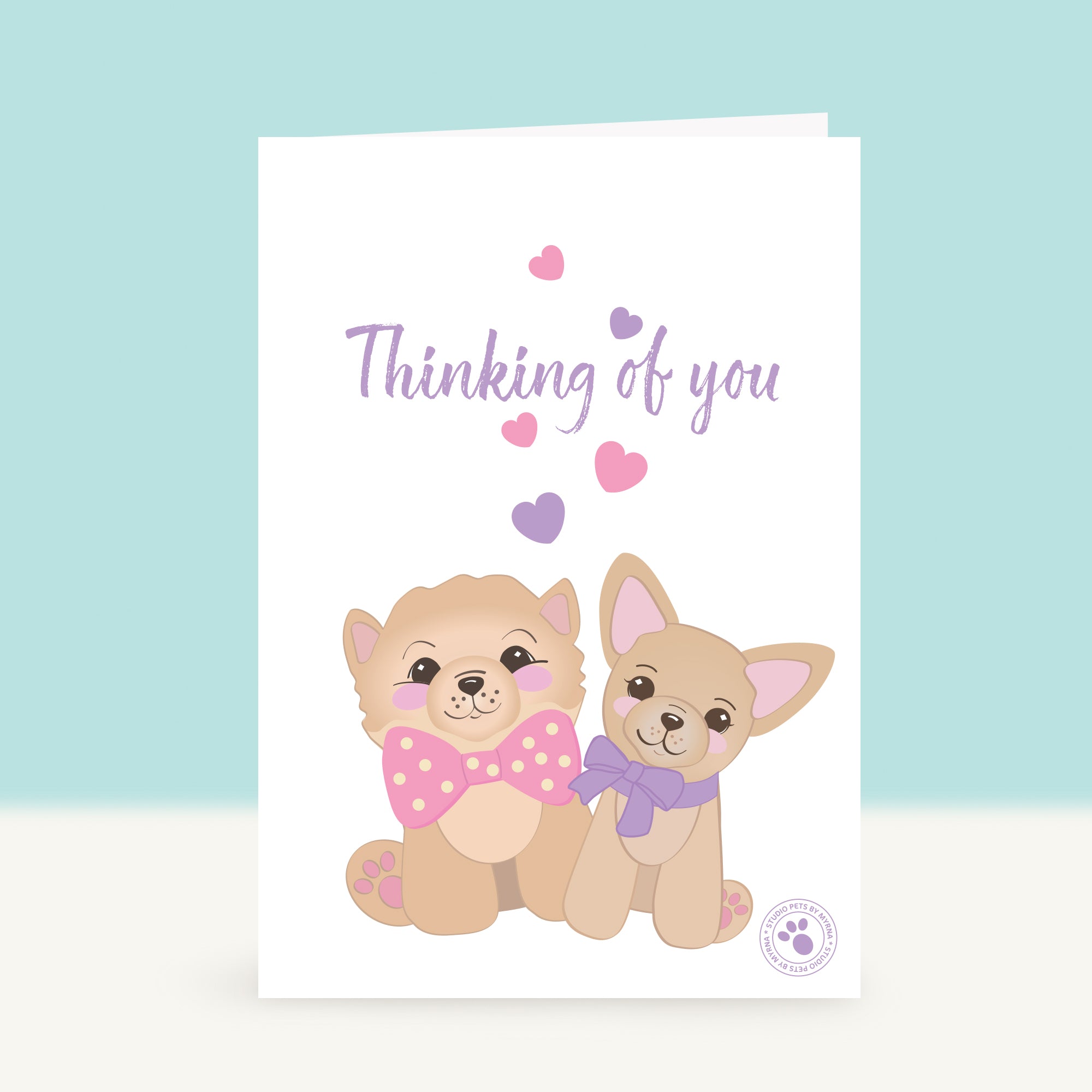 Puppy's Wenskaart - Thinking of you