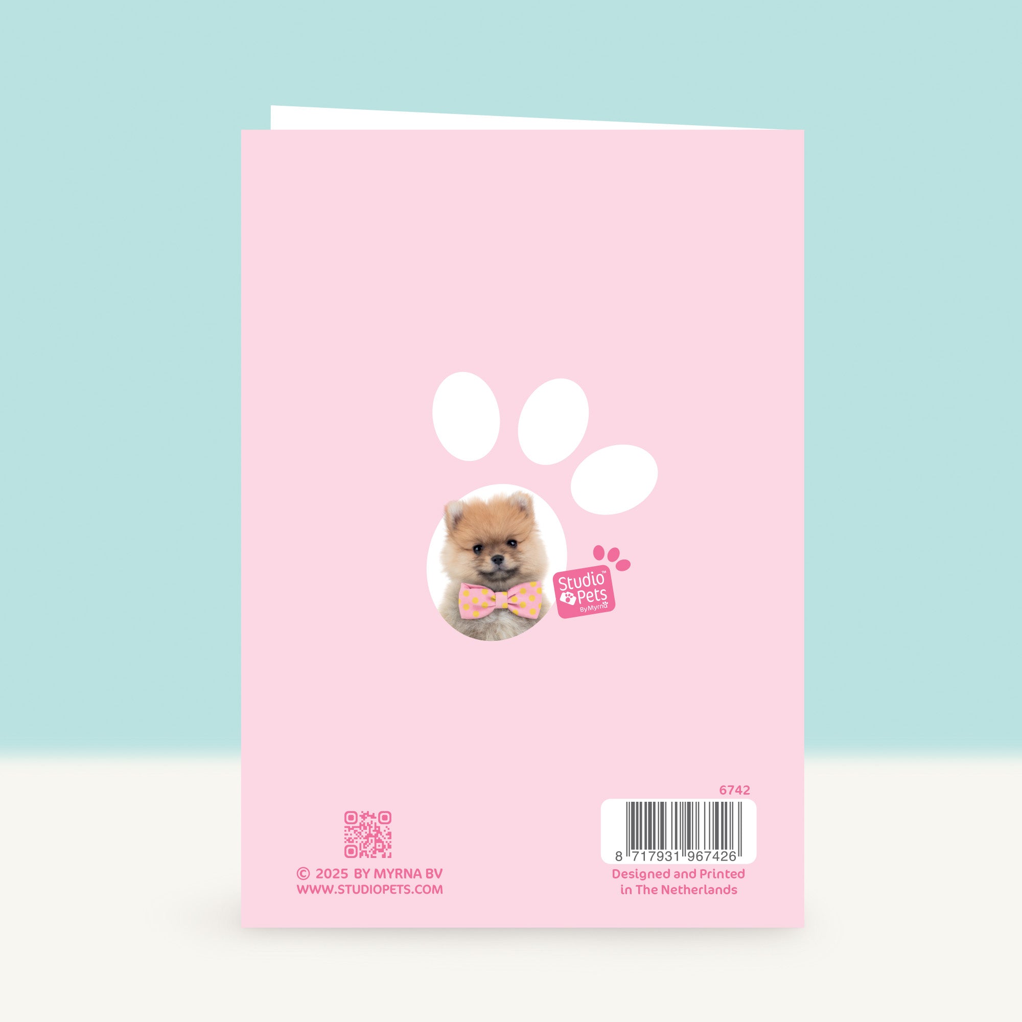 Puppy Verjaardagskaart - PomPom de Pomeraniaan