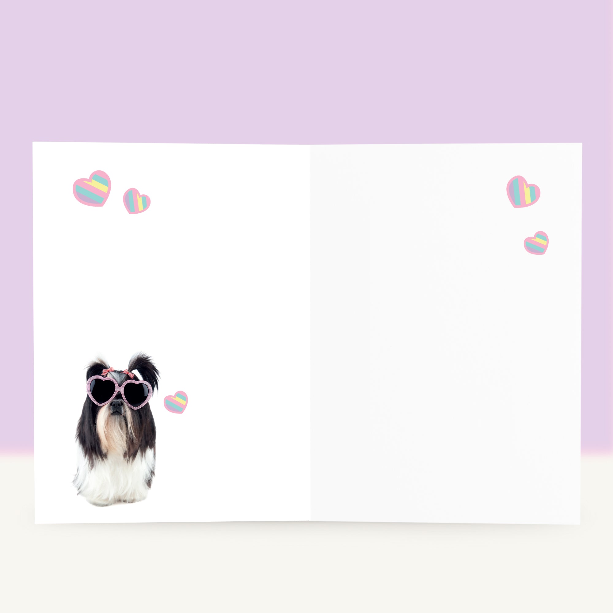 Wenskaart “Happy Birthday ” met Shih Tzu puppy
