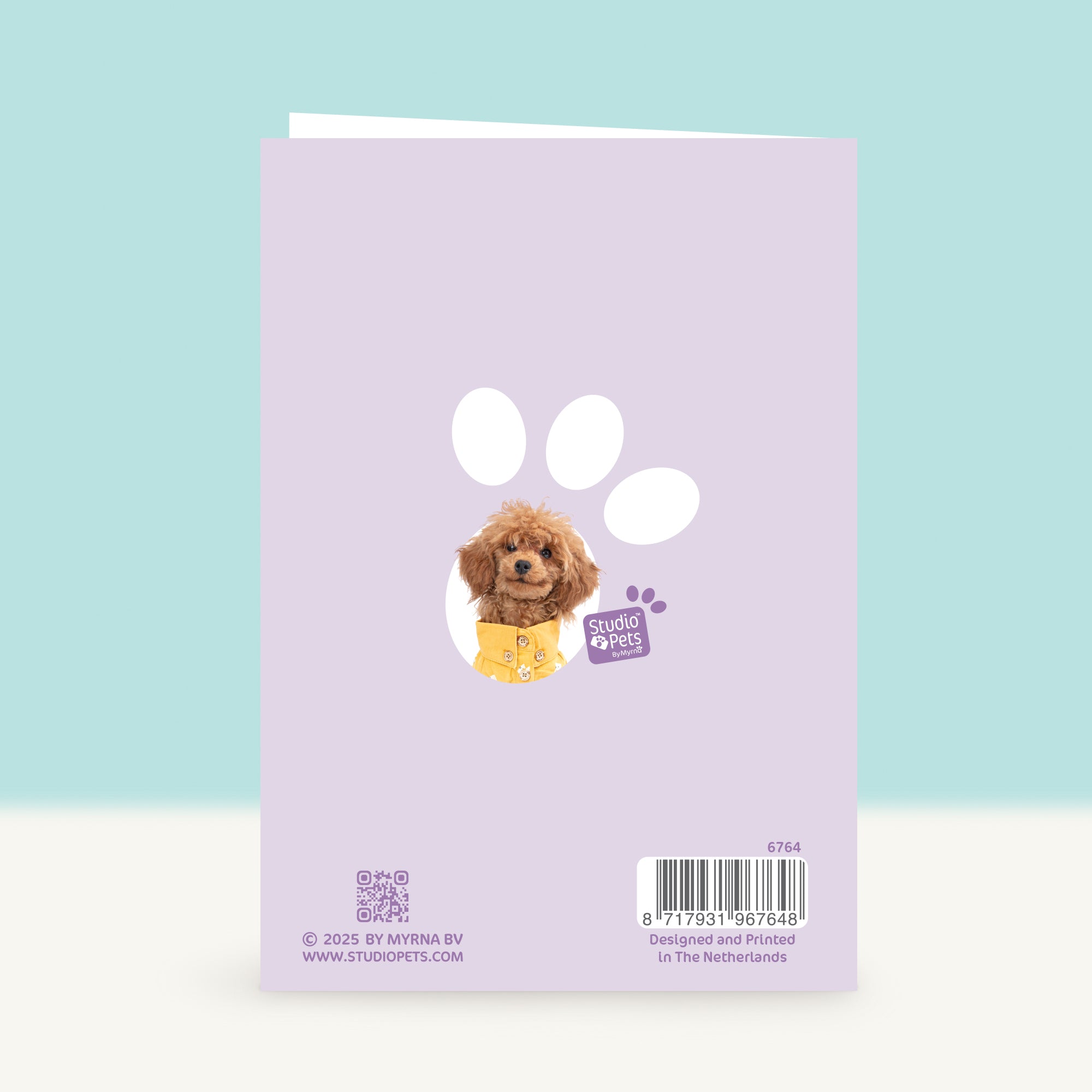 Verjaardagskaart “Hello U” met Toy Poedel puppy