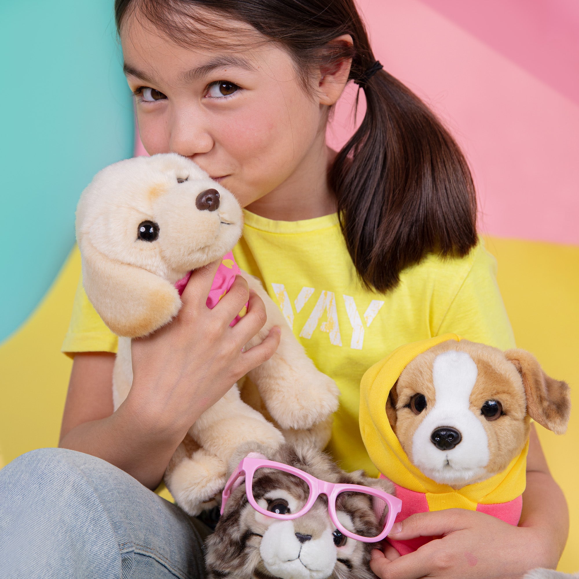 Pluche knuffelhond met Naam Jack Russell 23cm  - Set met koffertje
