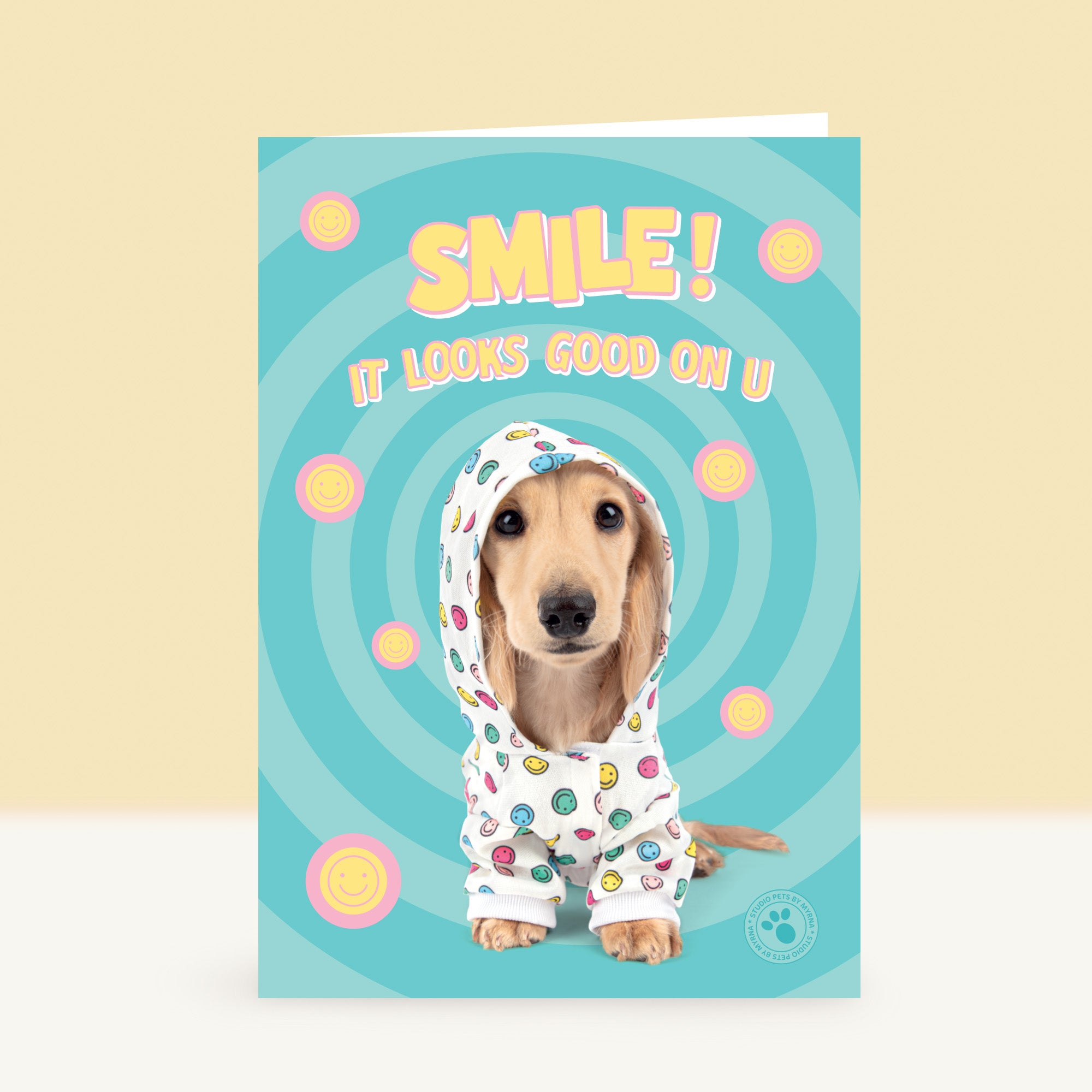 Wenskaart “Smile” met de Tekkel puppy
